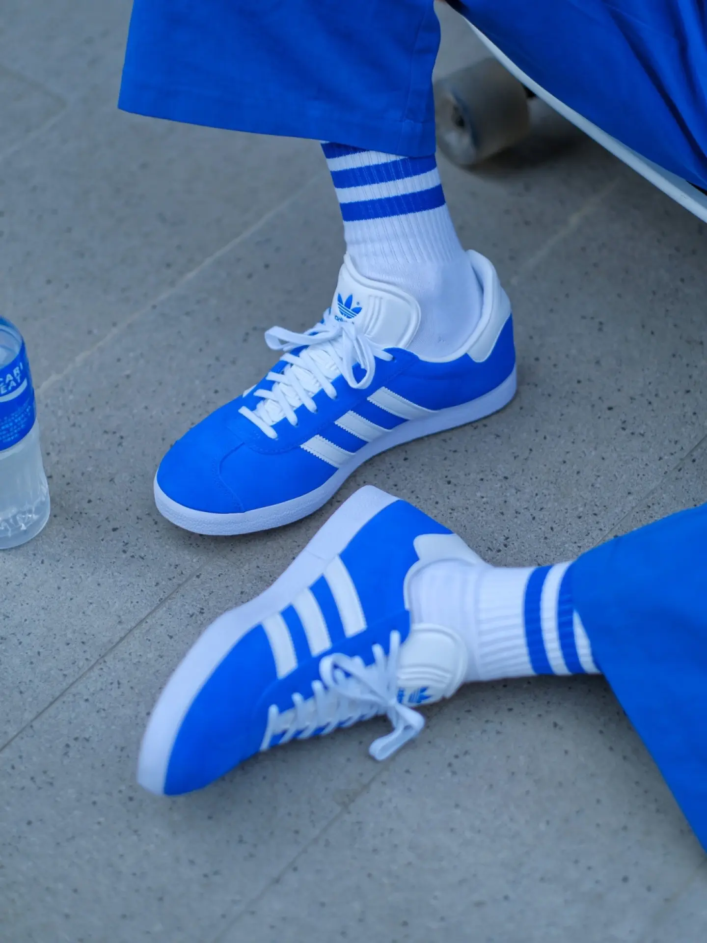 adidas Originals Gazelle: Blue/Cloud White/Gold Metallic - Authenticity Matters | YtaYta