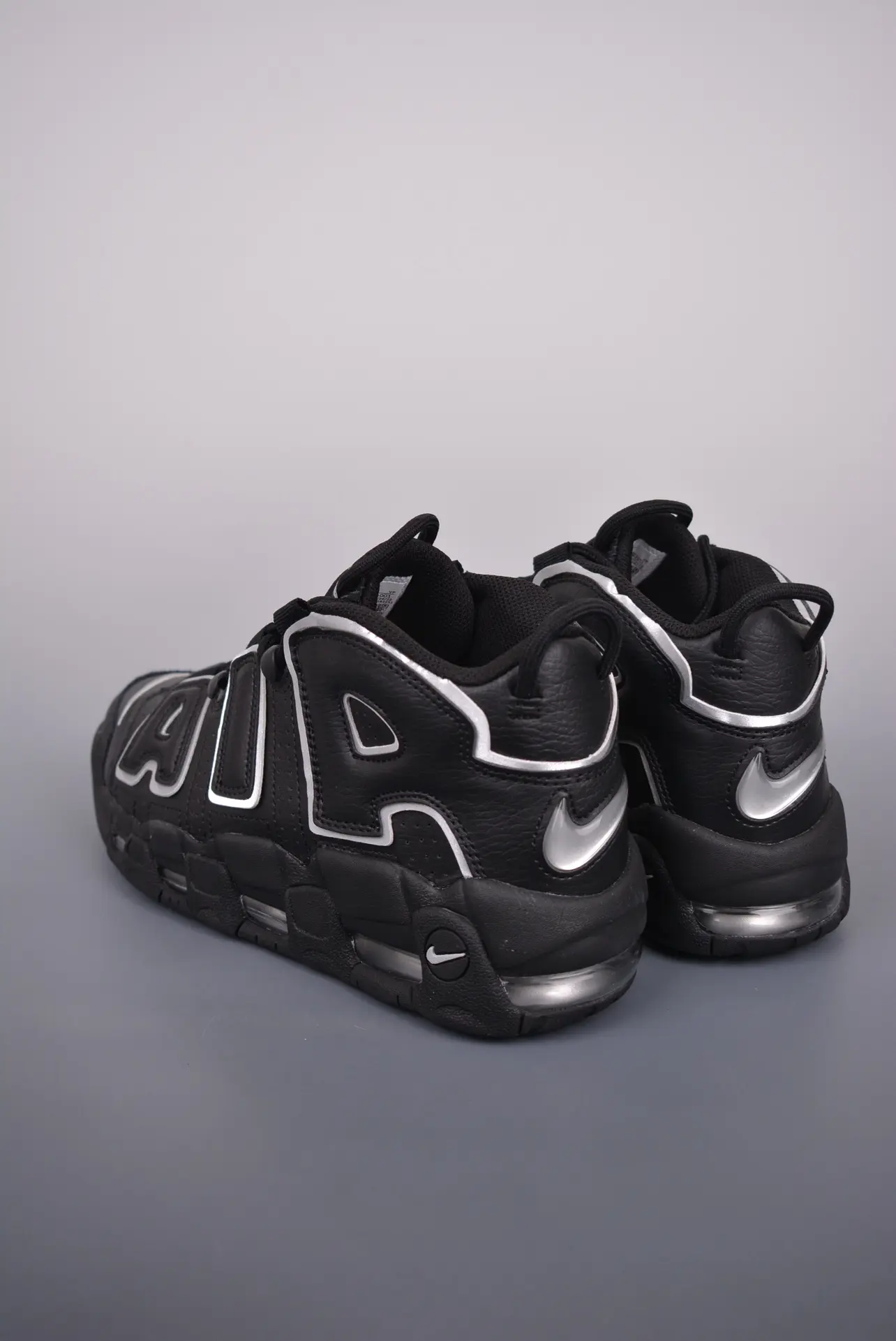 Nike Air More Uptempo 'Black Metallic Silver' Replica - Women's Size 10 | YtaYta