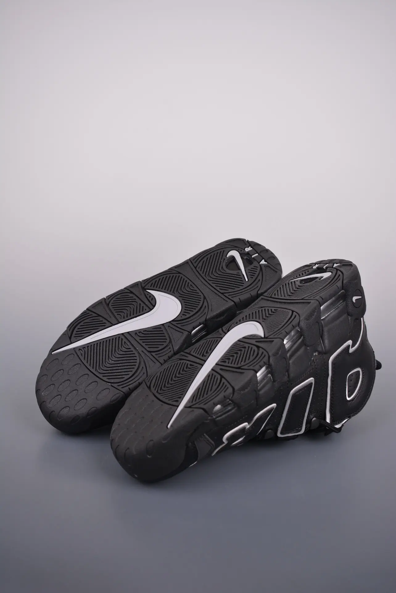 Nike Air More Uptempo 'Black Metallic Silver' Replica - Women's Size 10 | YtaYta