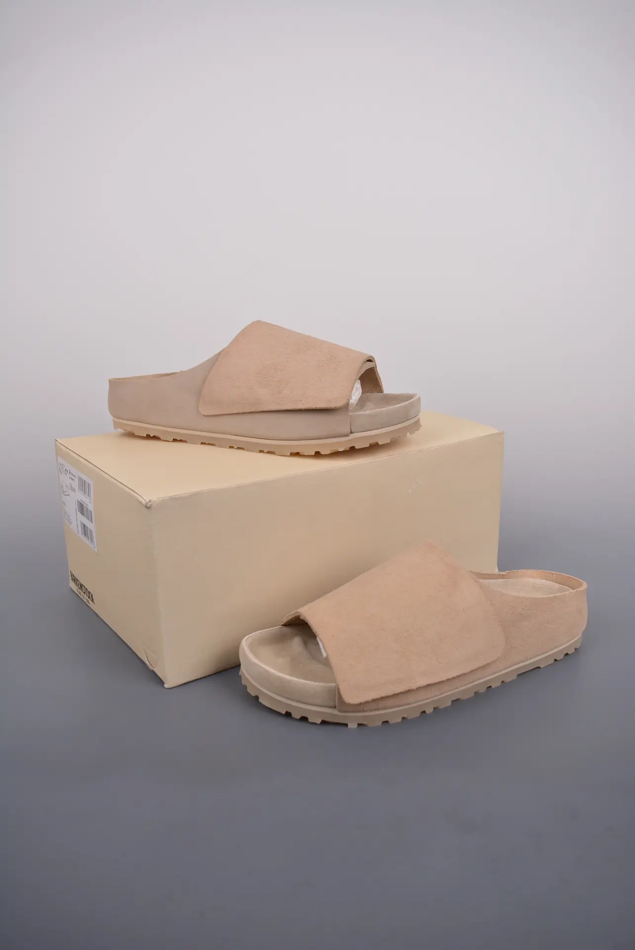 Rep Fake Replica FOG x Birkenstock LEATHER SLIDE SANDALS - Sandy Brown | YtaYta