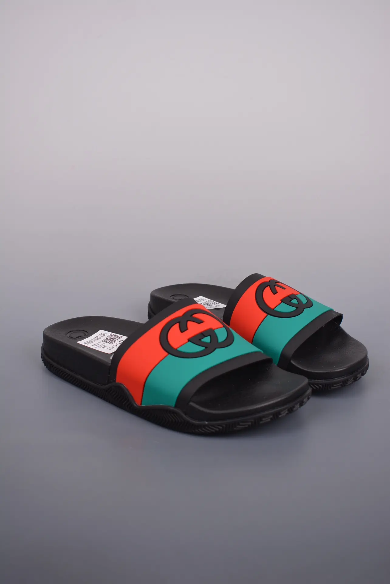 Brand New Replica Gucci Slides in Black/Red - Size 11 for Sale | YtaYta