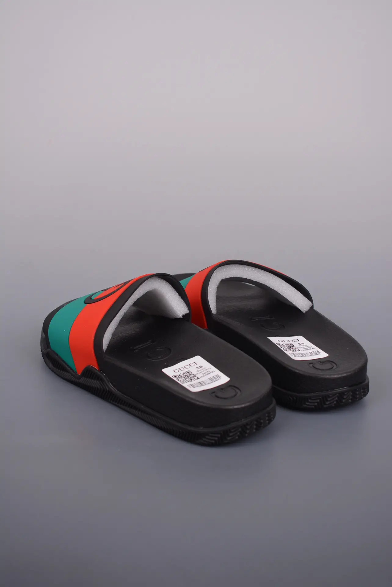 Brand New Replica Gucci Slides in Black/Red - Size 11 for Sale | YtaYta