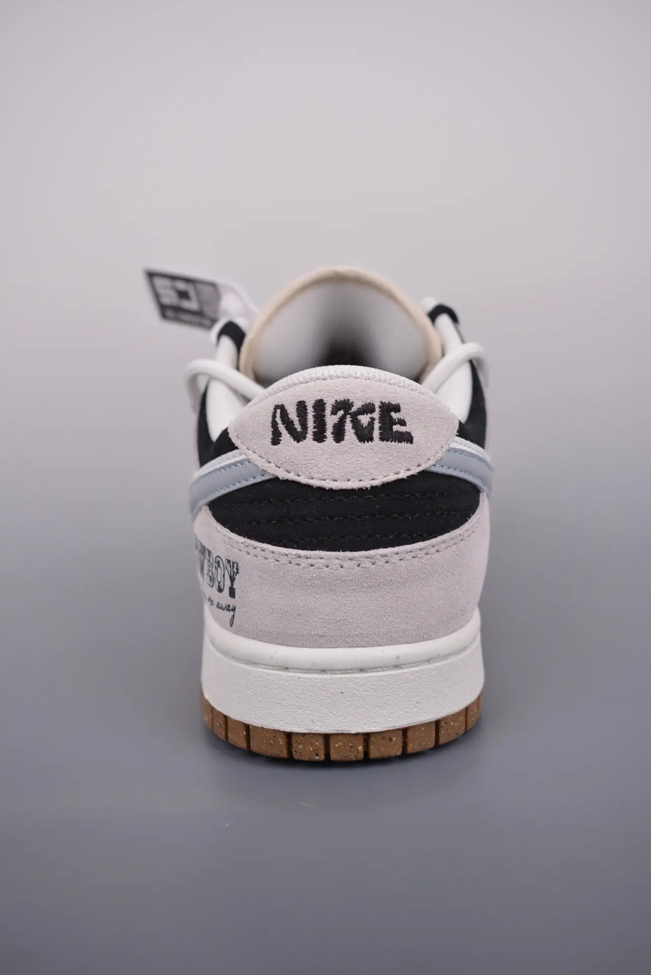 Nike SB Dunk Low SE85 Double Swoosh Grey Black Cowboy Replica Review | YtaYta