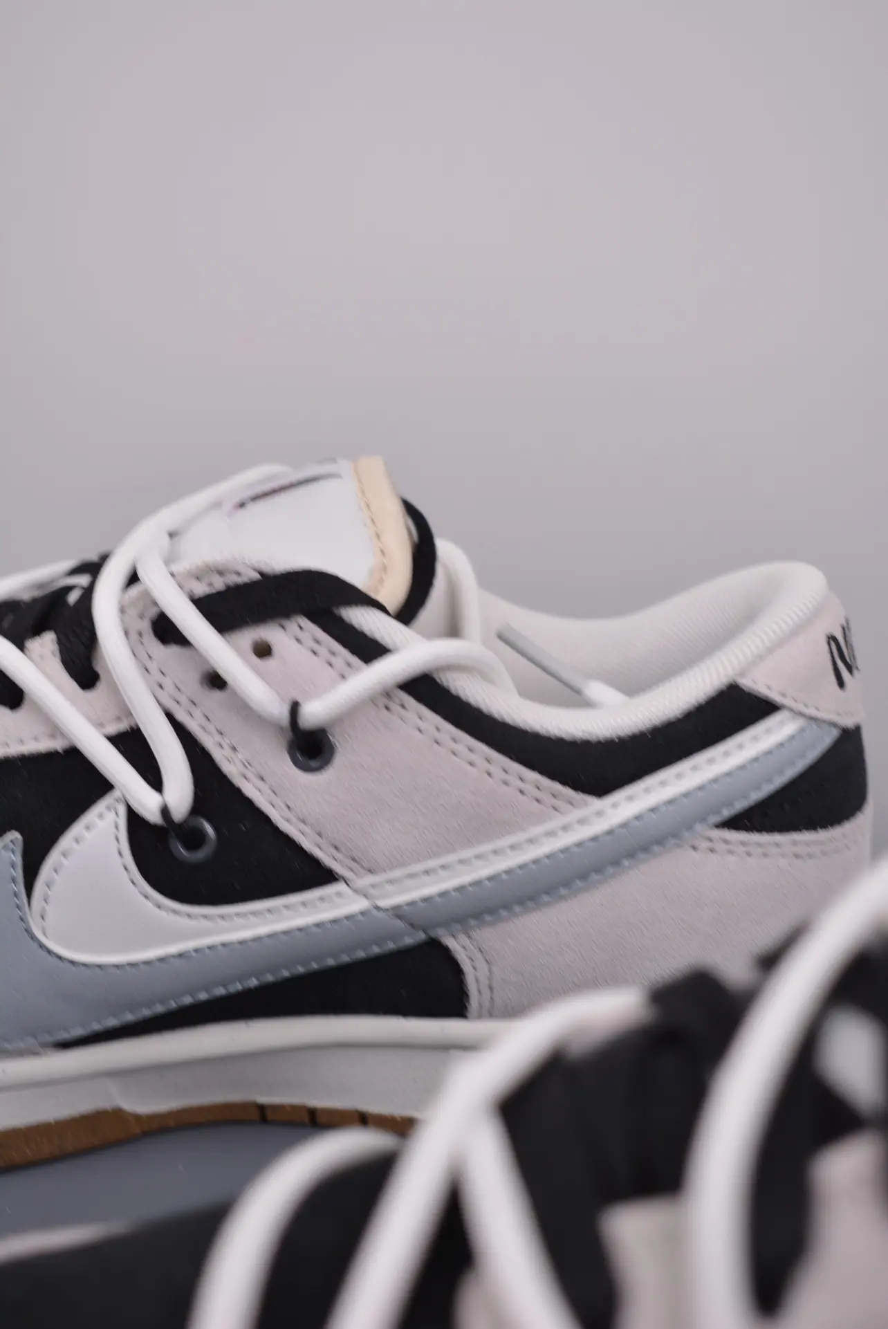 Nike SB Dunk Low SE85 Double Swoosh Grey Black Cowboy Replica Review | YtaYta