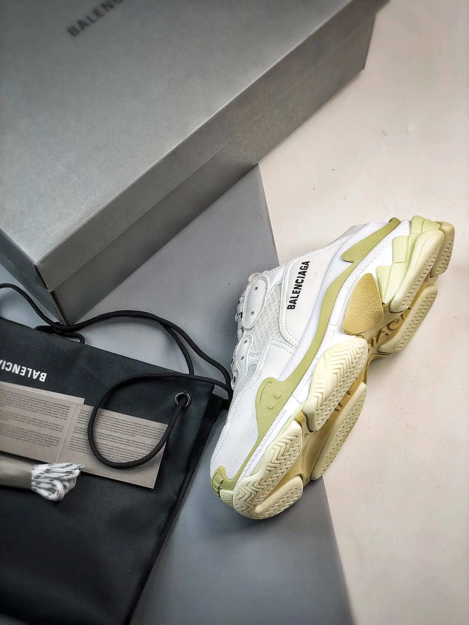 Balenciaga Triple S Women's Sneakers: White and Beige Replica | YtaYta