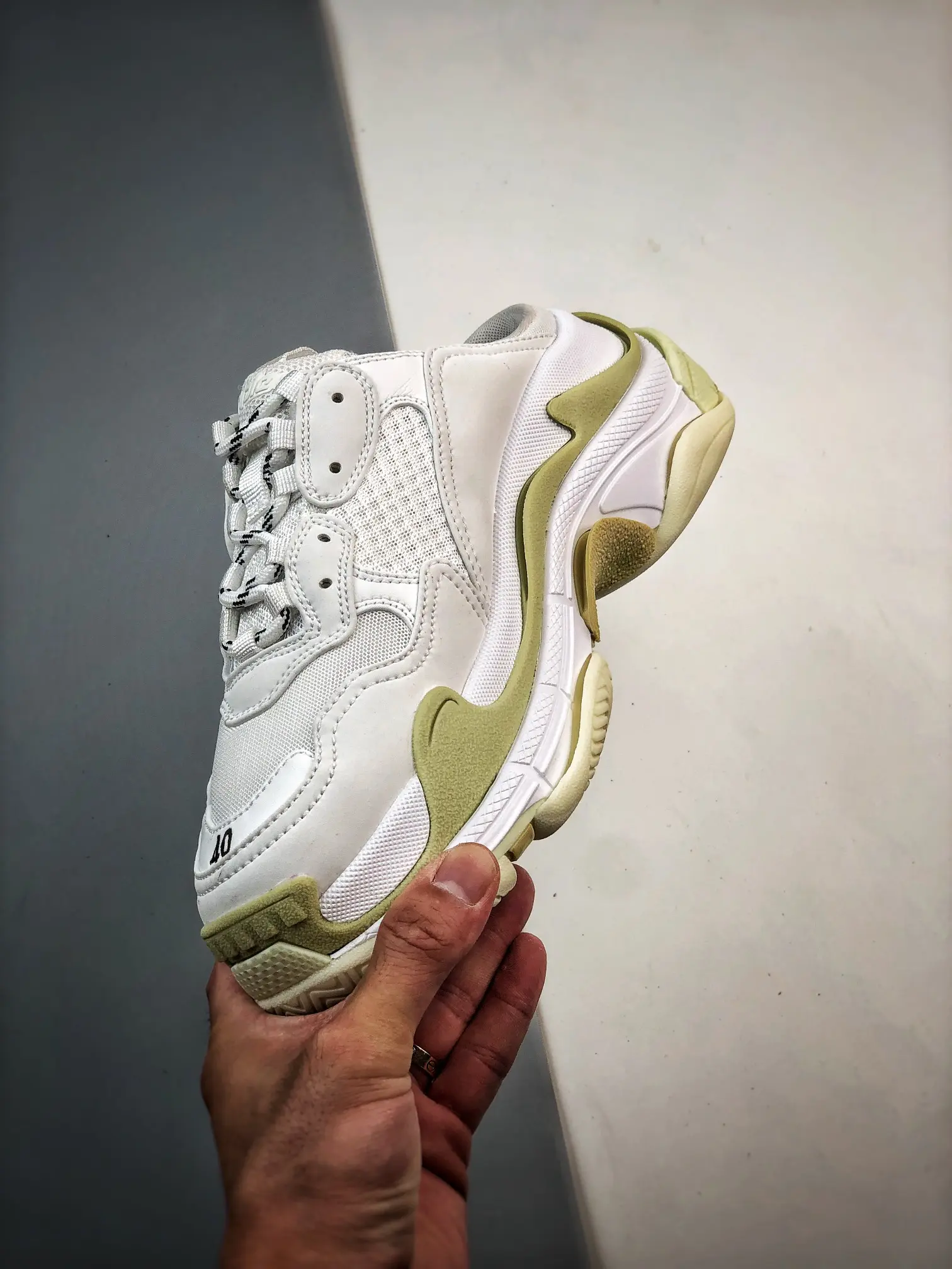 Balenciaga Triple S Women's Sneakers: White and Beige Replica | YtaYta