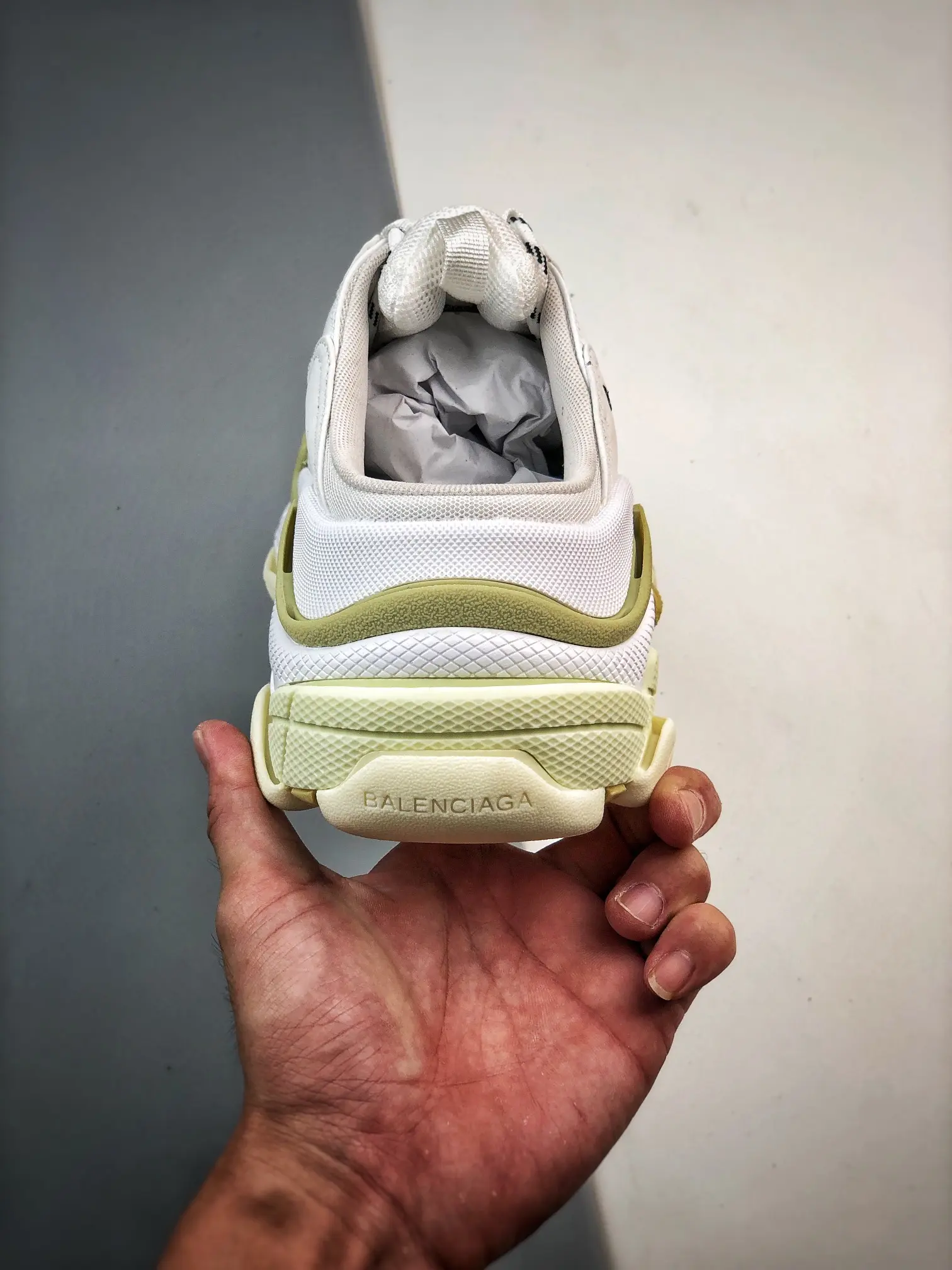 Balenciaga Triple S Women's Sneakers: White and Beige Replica | YtaYta