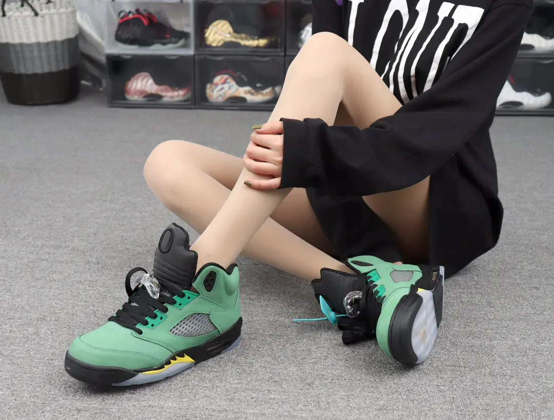 Air Jordan 5 SE 'Oregon Ducks' Replica - Green Perfection | YtaYta