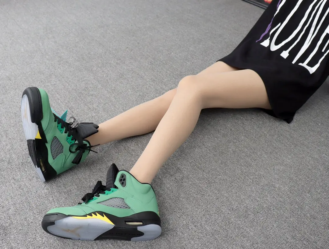 Air Jordan 5 SE 'Oregon Ducks' Replica - Green Perfection | YtaYta