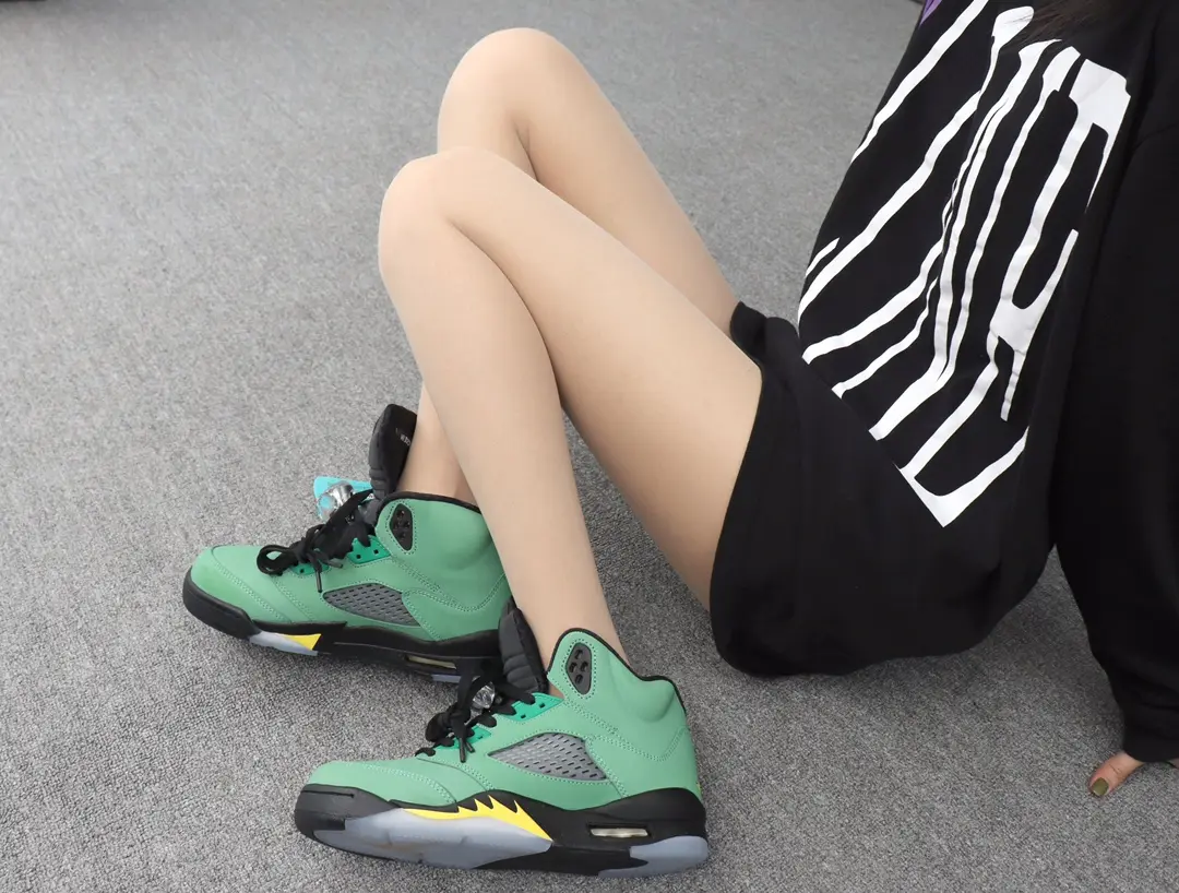 Air Jordan 5 SE 'Oregon Ducks' Replica - Green Perfection | YtaYta