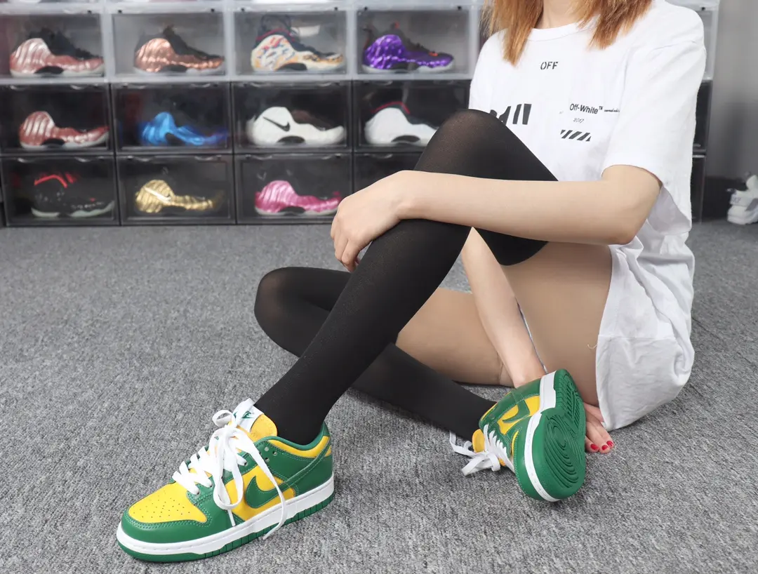 Replica Nike SB Dunk Low Brazil - Green/Yellow Leather Sneakers Review | YtaYta