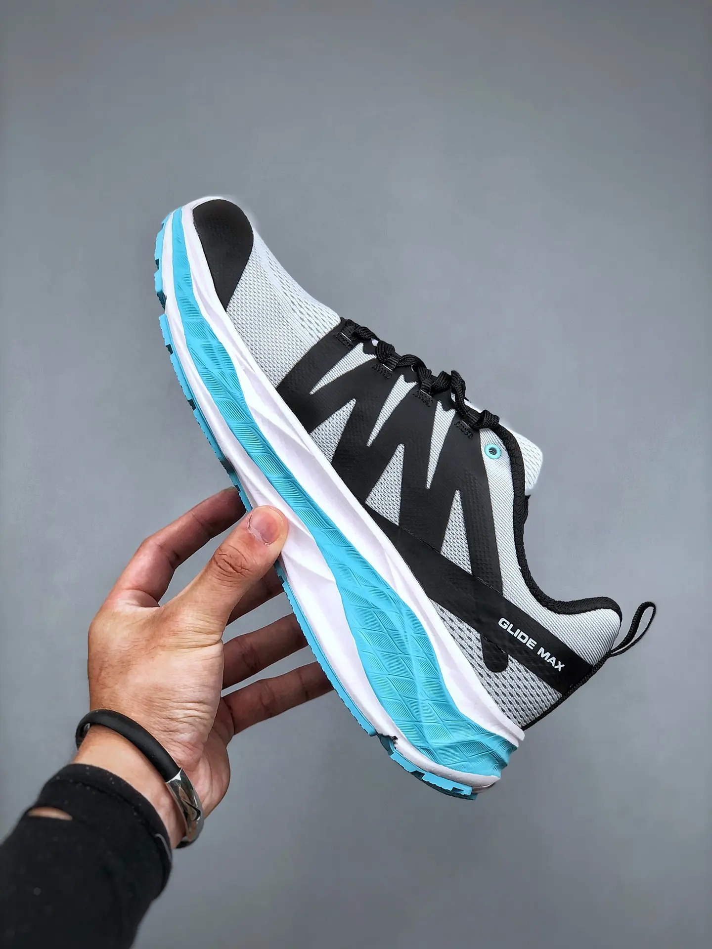 Salomon GLIDE MAX Lunar Rock/Black/Tanager Turquoise Replica Review | YtaYta