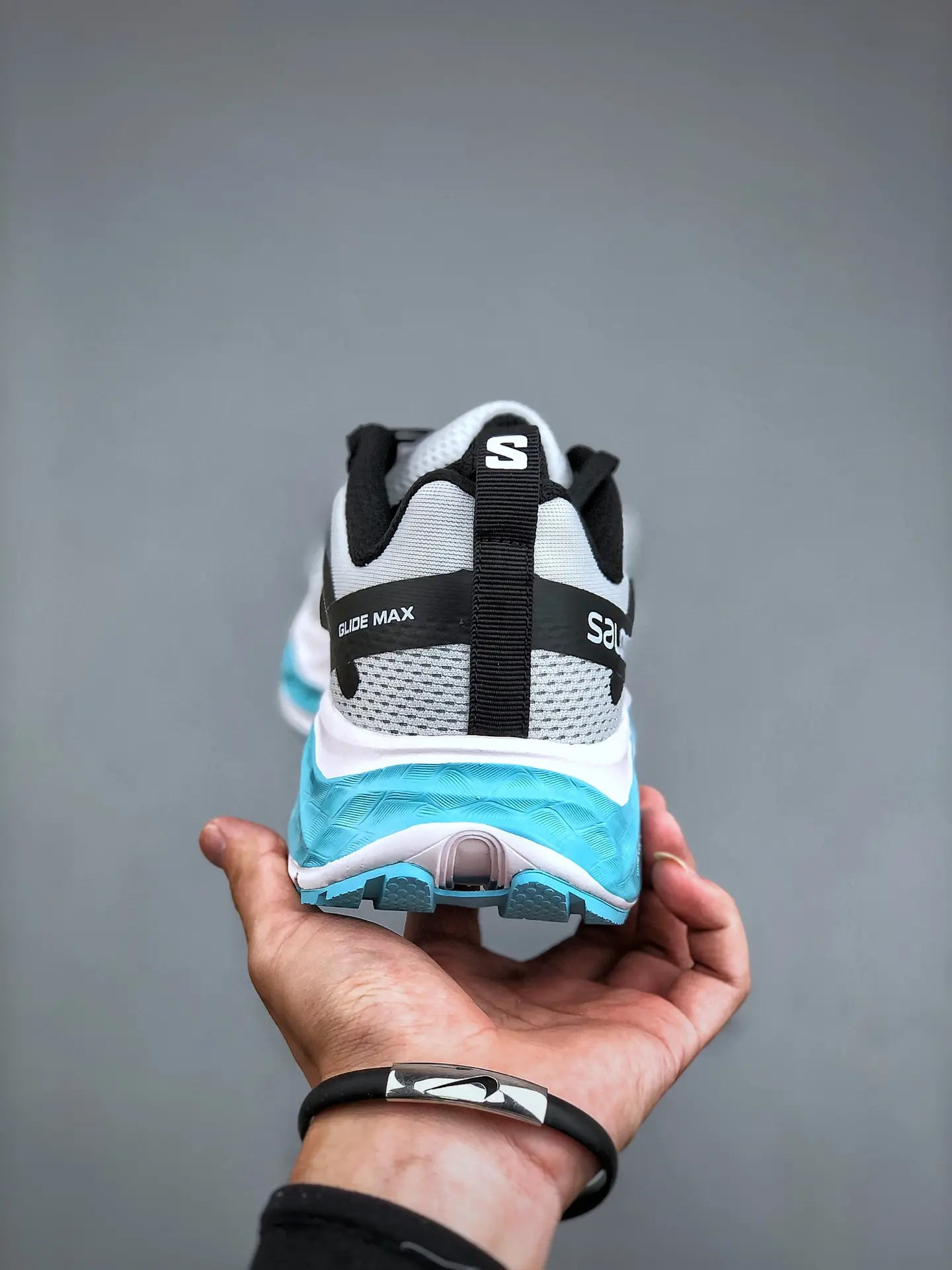 Salomon GLIDE MAX Lunar Rock/Black/Tanager Turquoise Replica Review | YtaYta