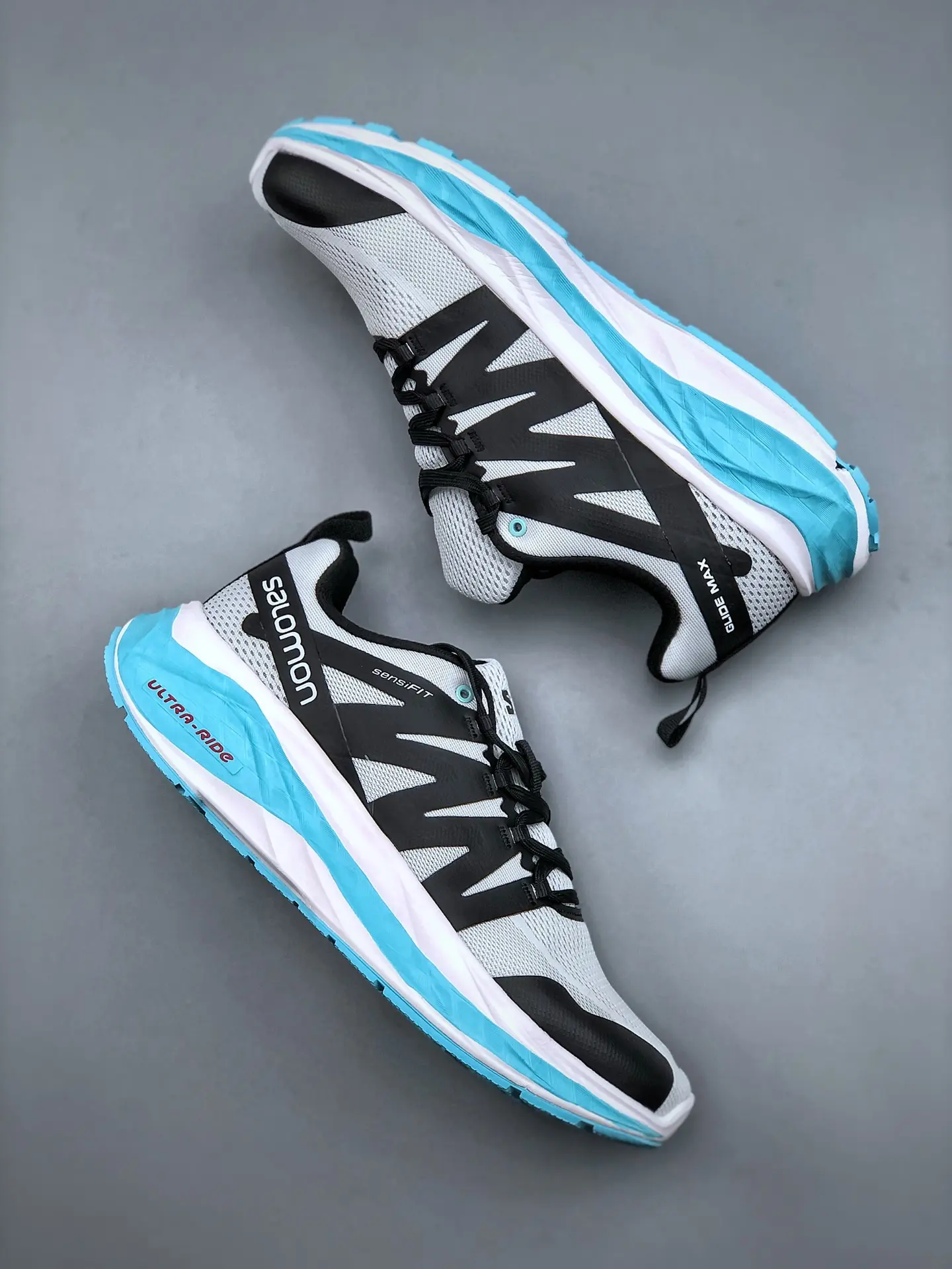 Salomon GLIDE MAX Lunar Rock/Black/Tanager Turquoise Replica Review | YtaYta