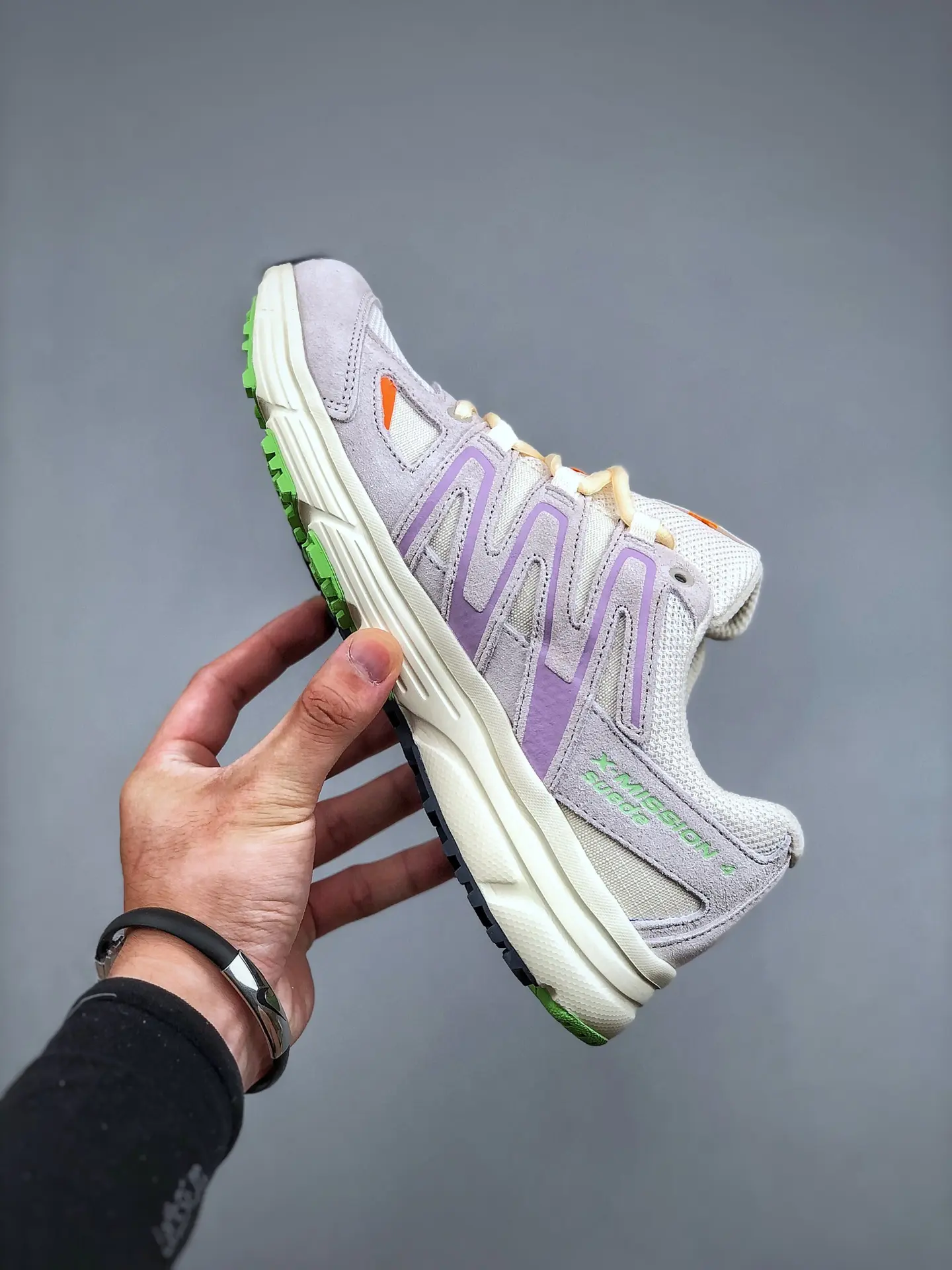 Replica Salomon X-Mission 4 Running Shoe in Vanilla Ice/Orchid Bloom/Blazing Orange | YtaYta