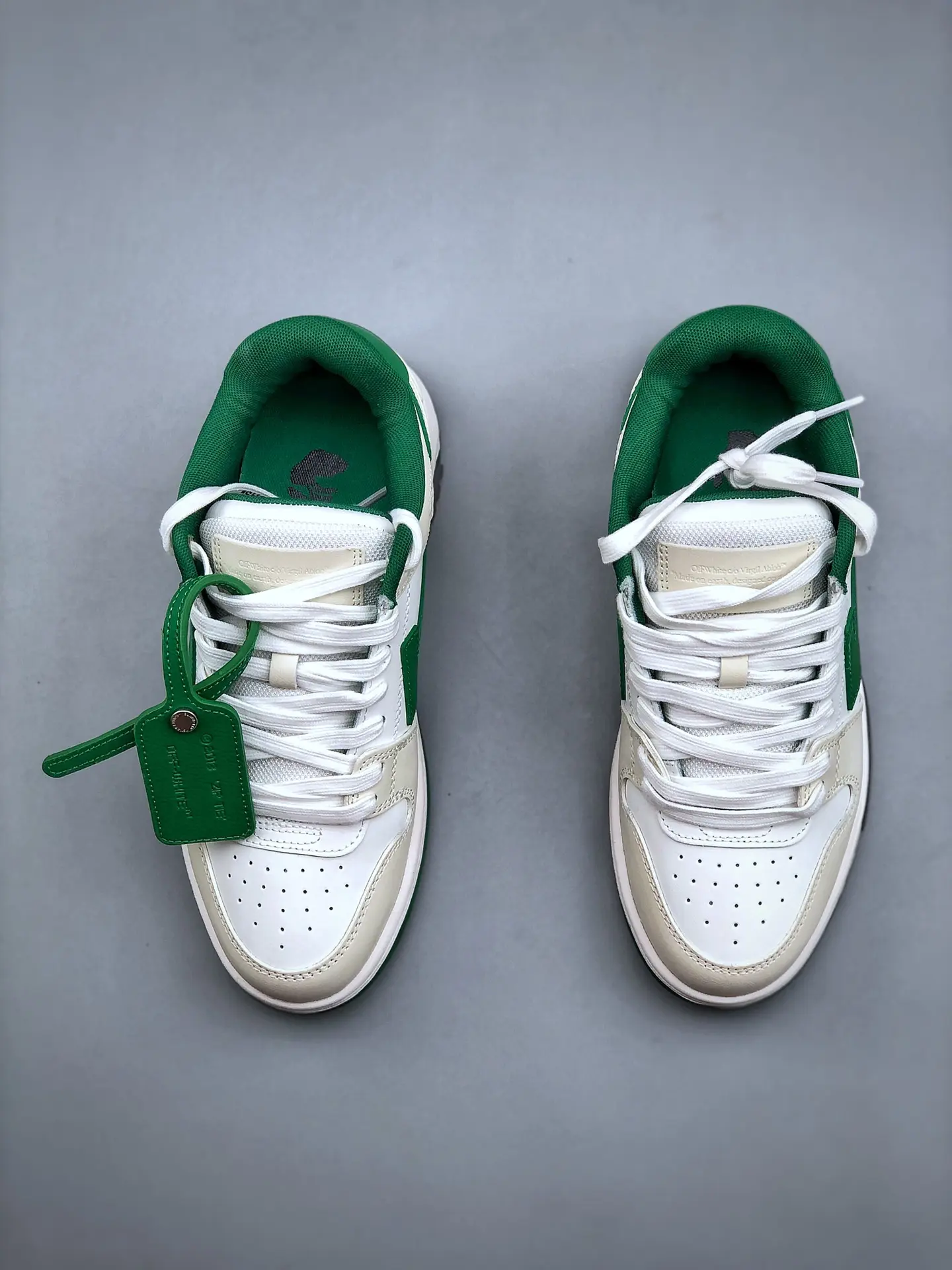 Rep Fake Replica Off-White Out of Office Low-Top Sneaker in White and Green | YtaYta