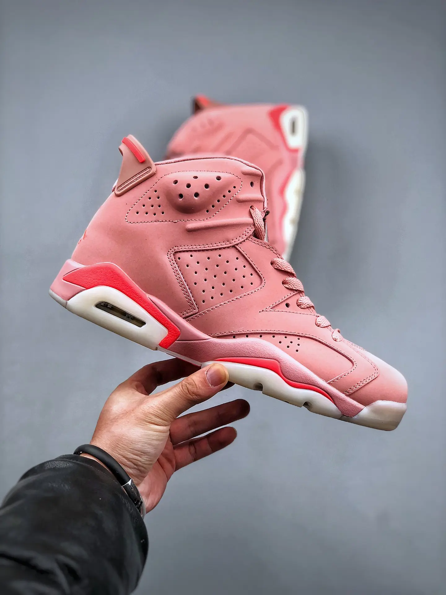 Replica Air Jordan Aleali May x Air Jordan 6 Retro Sneakers in Millennial Pink | YtaYta