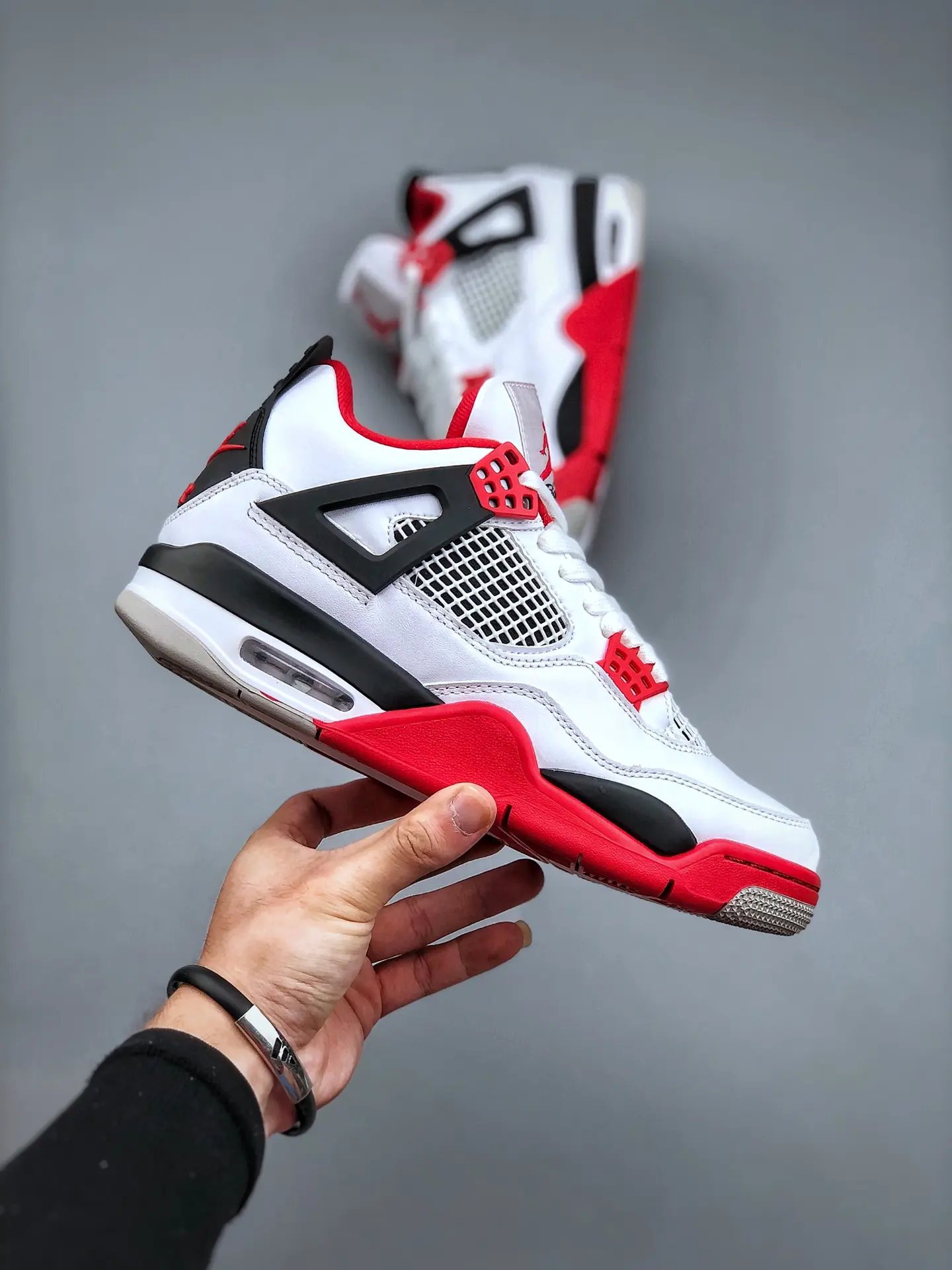 Rep Fake Replica Air Jordan 4 Fire Red Cement Bred (2020) DC7770-160 Men Sz 10.5 | YtaYta