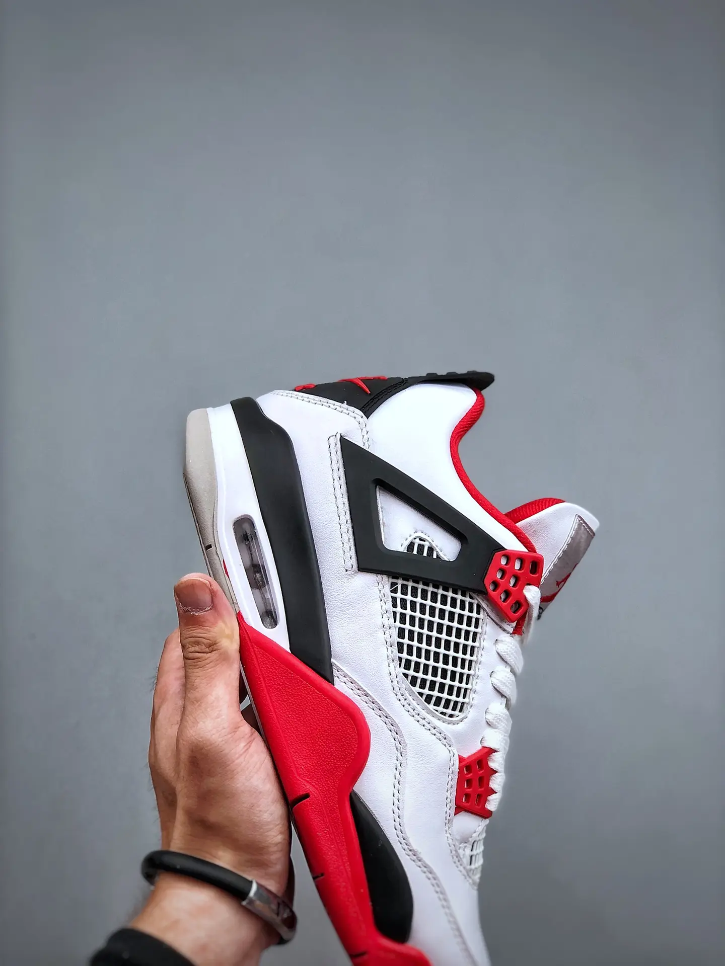 Rep Fake Replica Air Jordan 4 Fire Red Cement Bred (2020) DC7770-160 Men Sz 10.5 | YtaYta