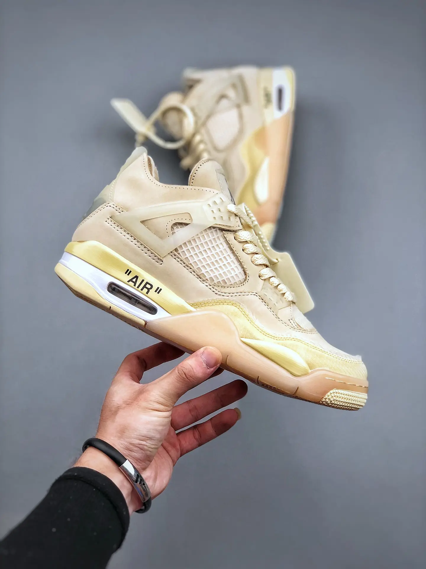 Replica Air Jordan 4 Retro SP x Off-White Sail Beige Leather Review | YtaYta