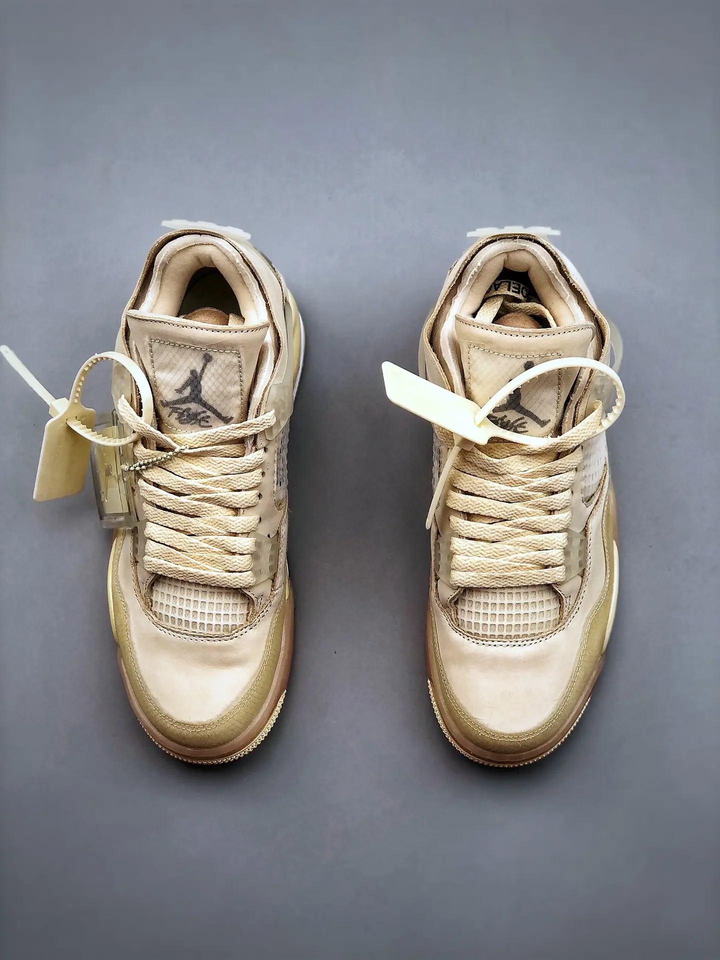 Replica Air Jordan 4 Retro SP x Off-White Sail Beige Leather Review | YtaYta