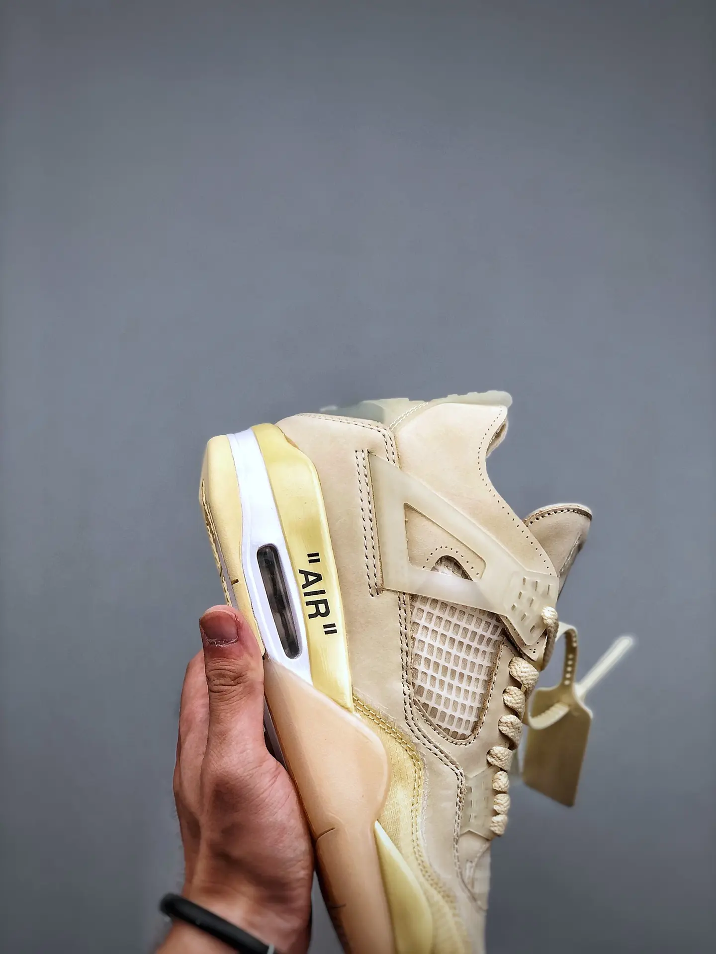 Replica Air Jordan 4 Retro SP x Off-White Sail Beige Leather Review | YtaYta