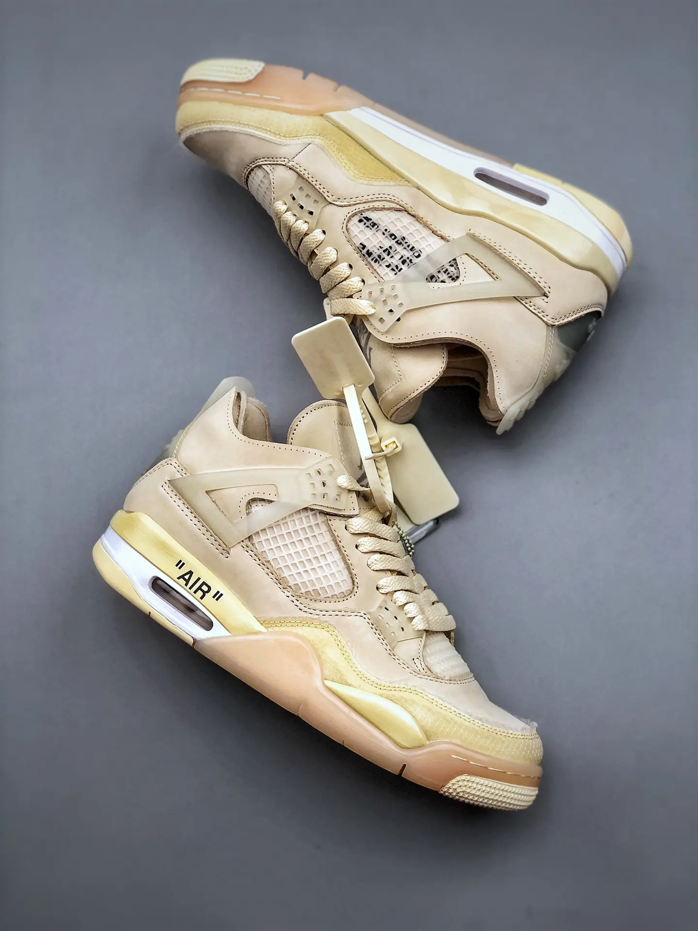 Replica Air Jordan 4 Retro SP x Off-White Sail Beige Leather Review | YtaYta