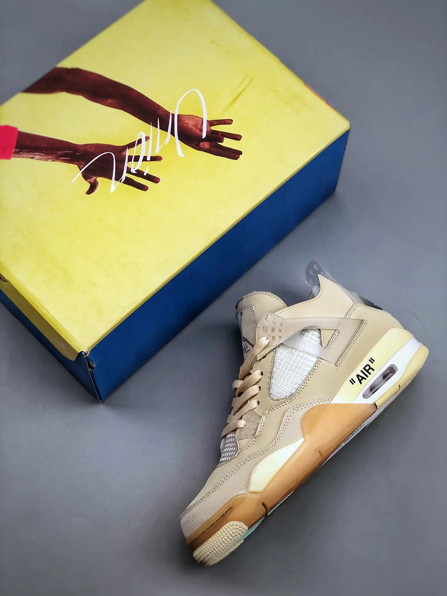 Air Jordan 4 Retro Off-White Sail Replica - Beige Nubuck & Rubber | YtaYta