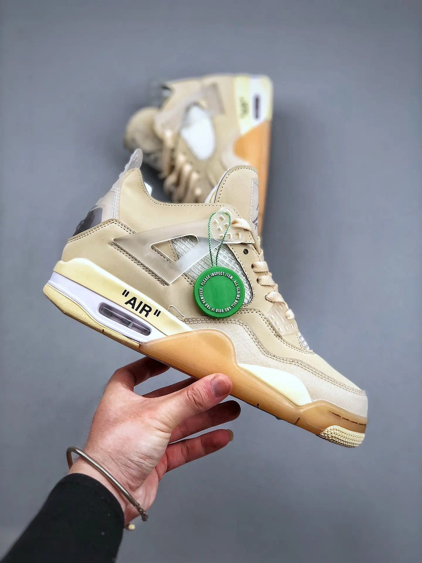 Air Jordan 4 Retro Off-White Sail Replica - Beige Nubuck & Rubber | YtaYta