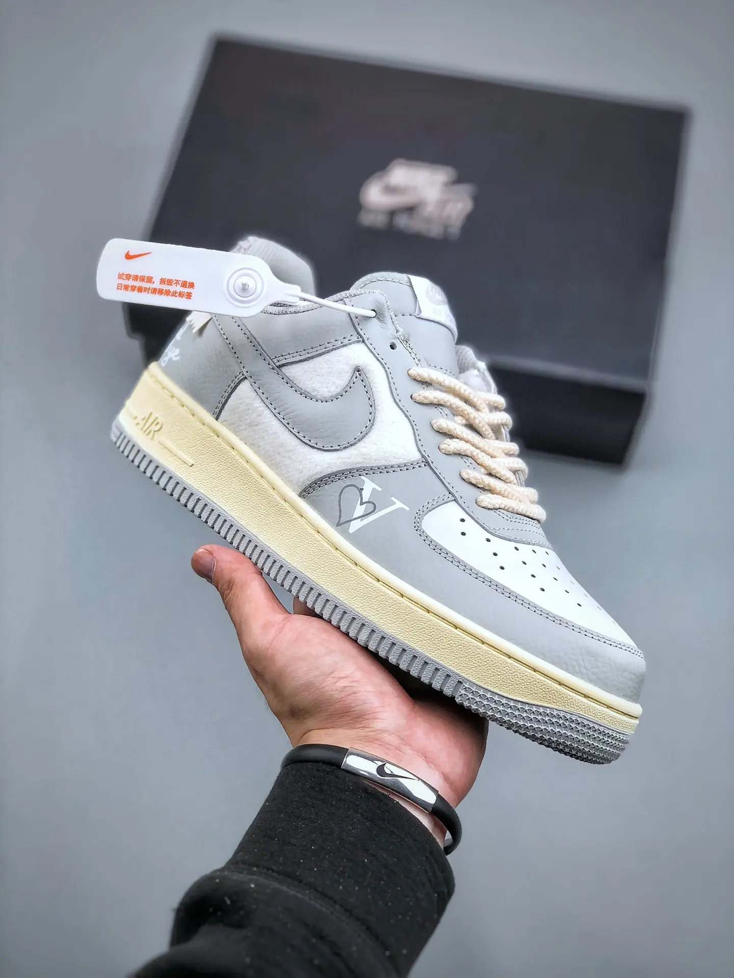 Nike Air Force 1 Low X Louis Vuitton X Virgil Abloh Blue Men's Size 01 White-Blue Sneakers Shoes (Replica/Fake) | YtaYta