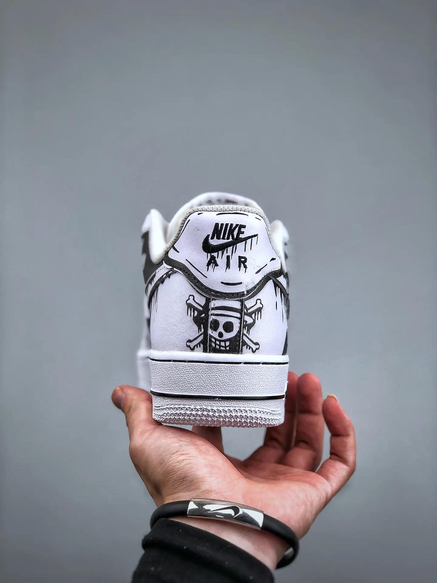 Custom Anime Nike Air Force 1: One Piece Low White Black Replica | YtaYta