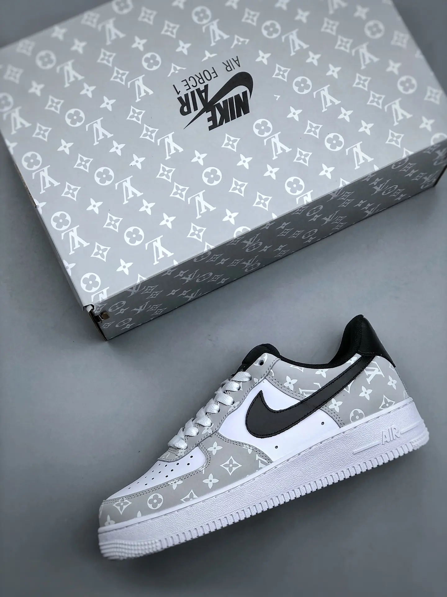 Replica Air Force 1 Freaky Silver Custom Sneakers - Drip by MK | YtaYta