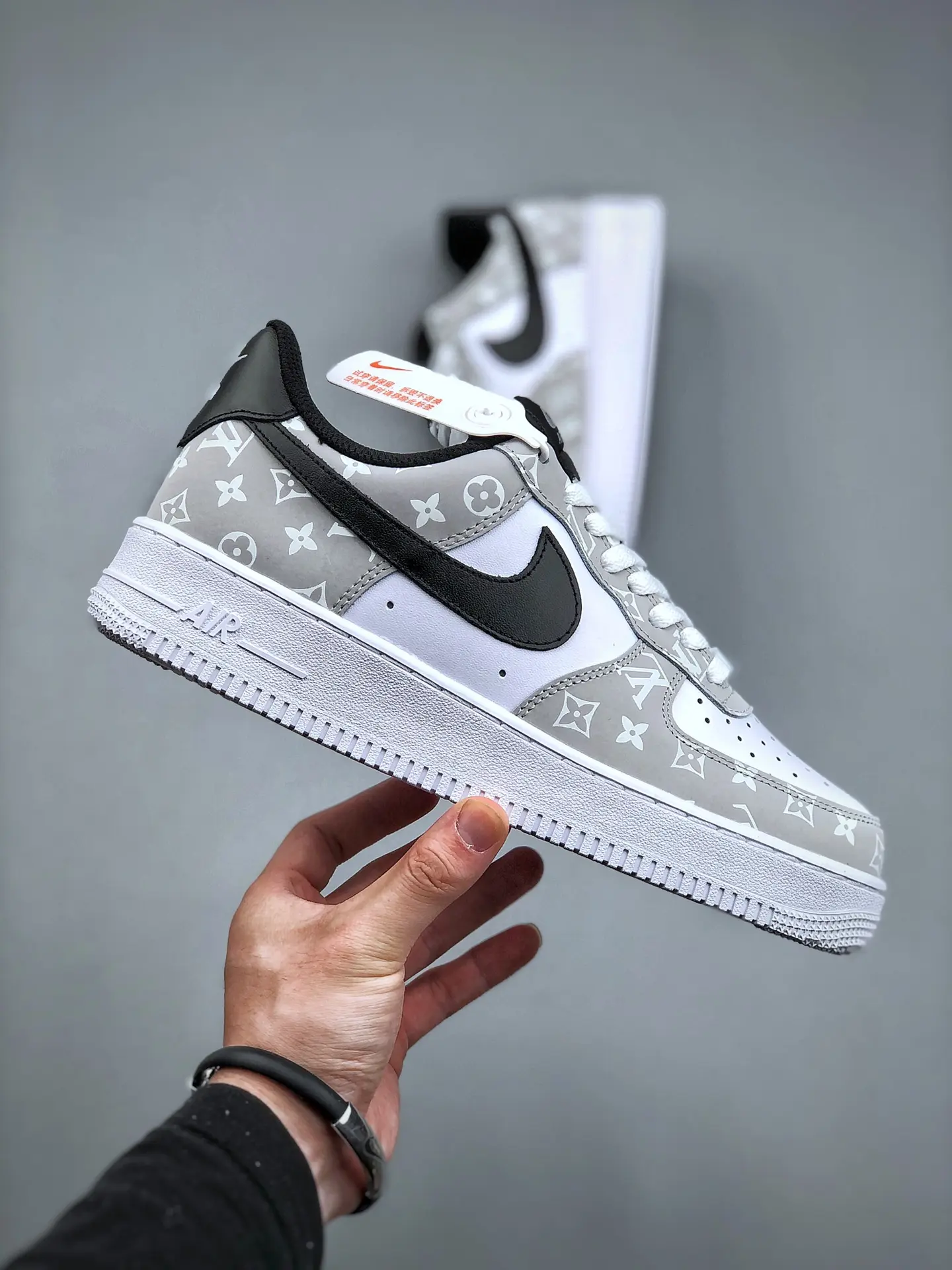 Replica Air Force 1 Freaky Silver Custom Sneakers - Drip by MK | YtaYta