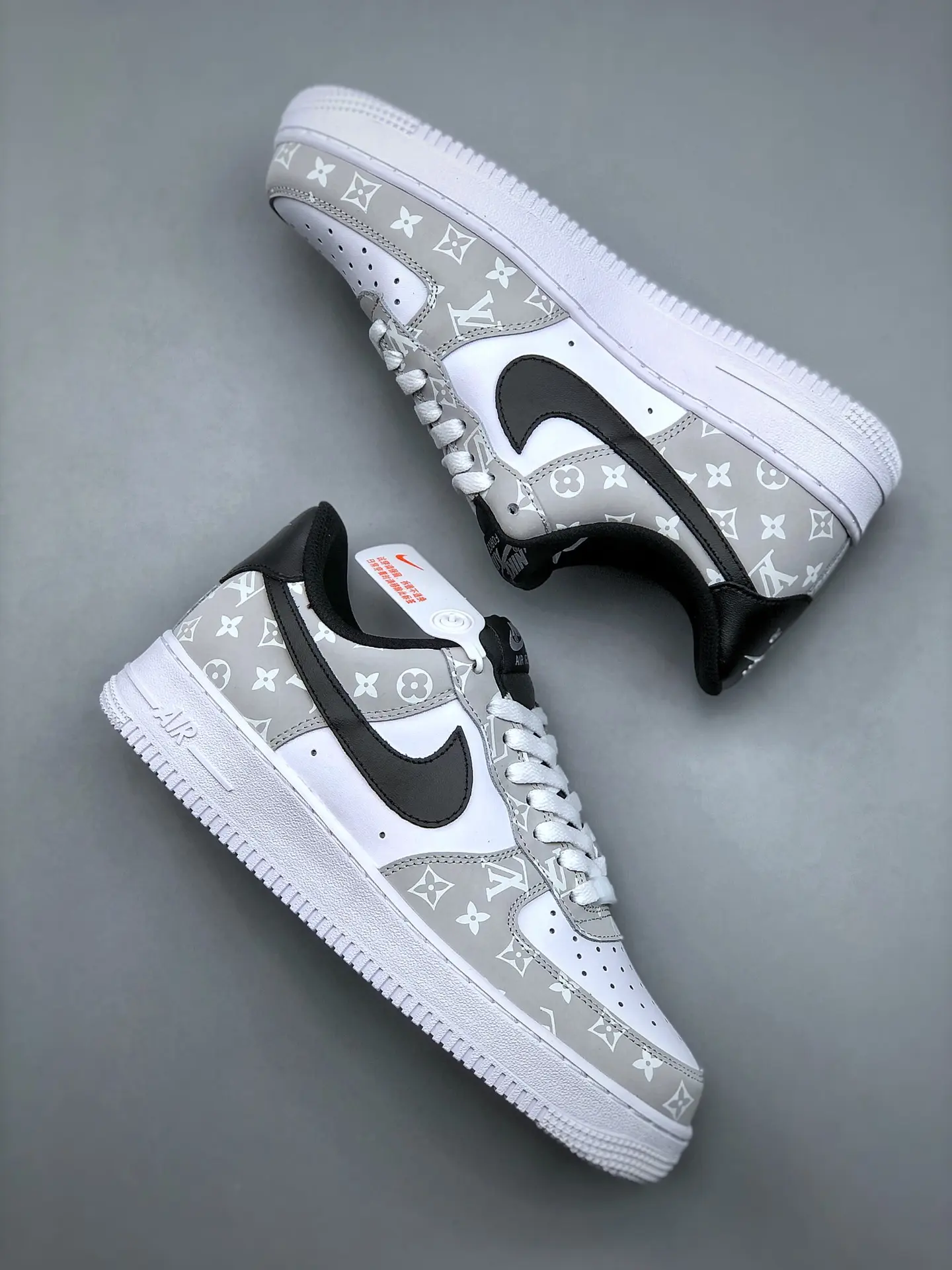 Replica Air Force 1 Freaky Silver Custom Sneakers - Drip by MK | YtaYta