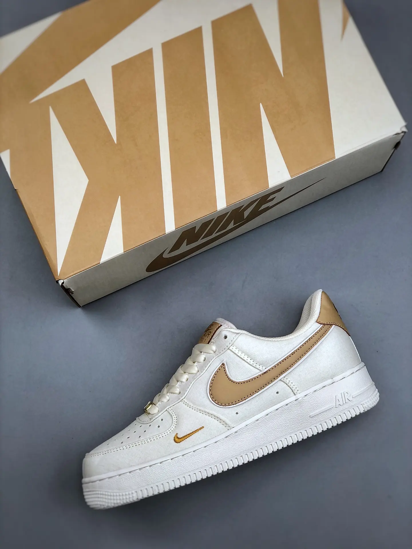 Replica Nike Air Force 1 Low 07 Essential White Beige Rattan Review | YtaYta