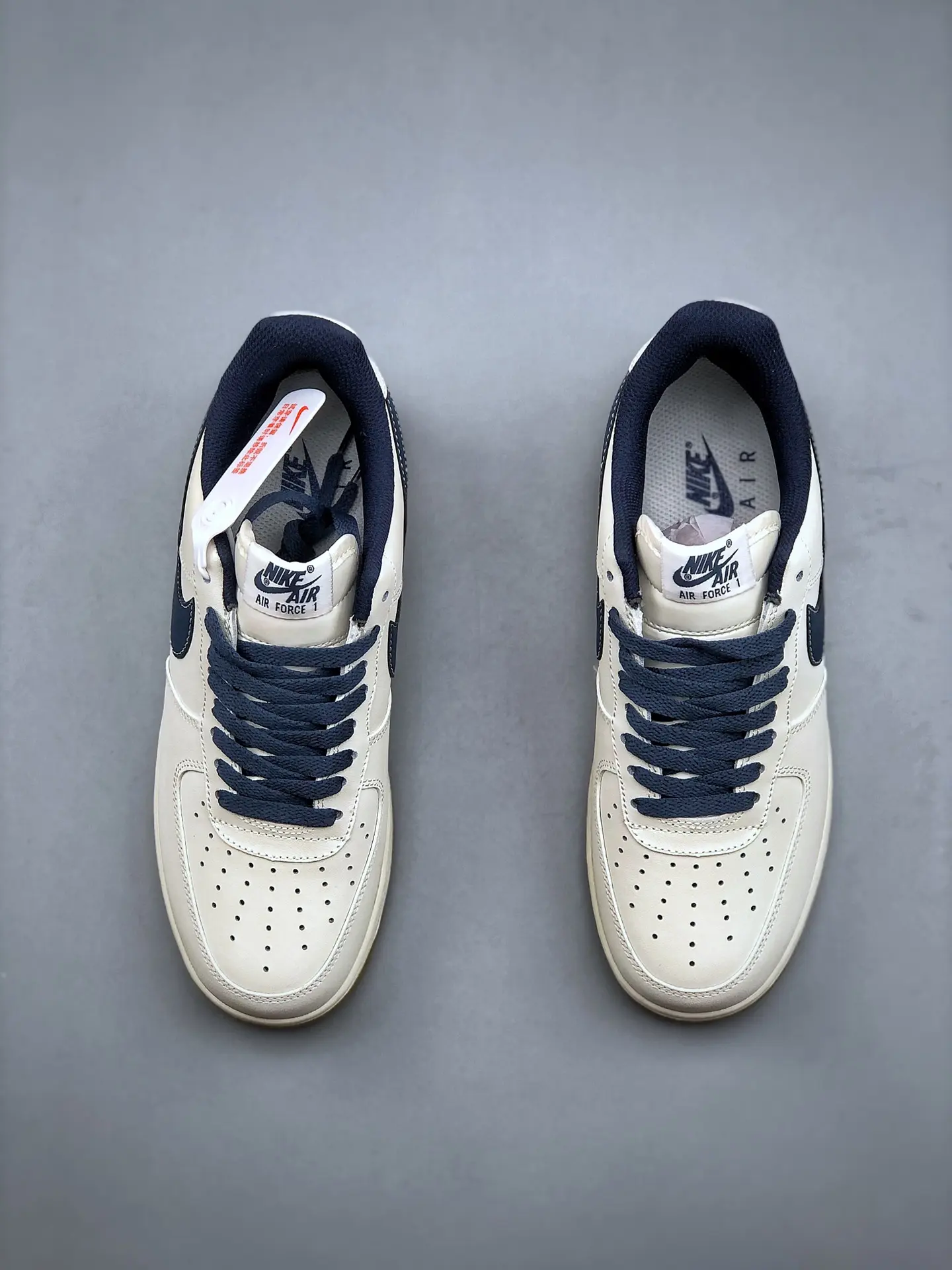 Nike Air Force 1 07 LV8 Michigan Replica: White/Midnight Navy-Sail | YtaYta