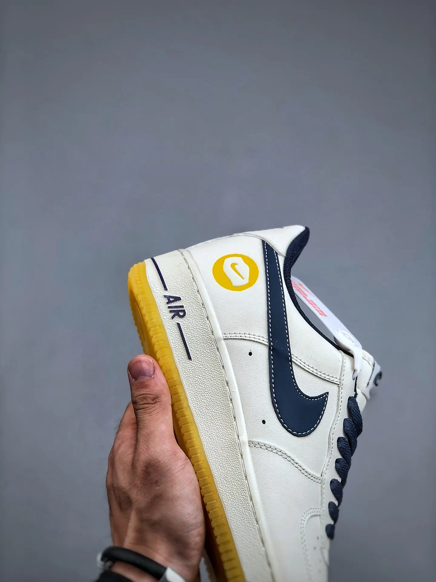 Nike Air Force 1 07 LV8 Michigan Replica: White/Midnight Navy-Sail | YtaYta