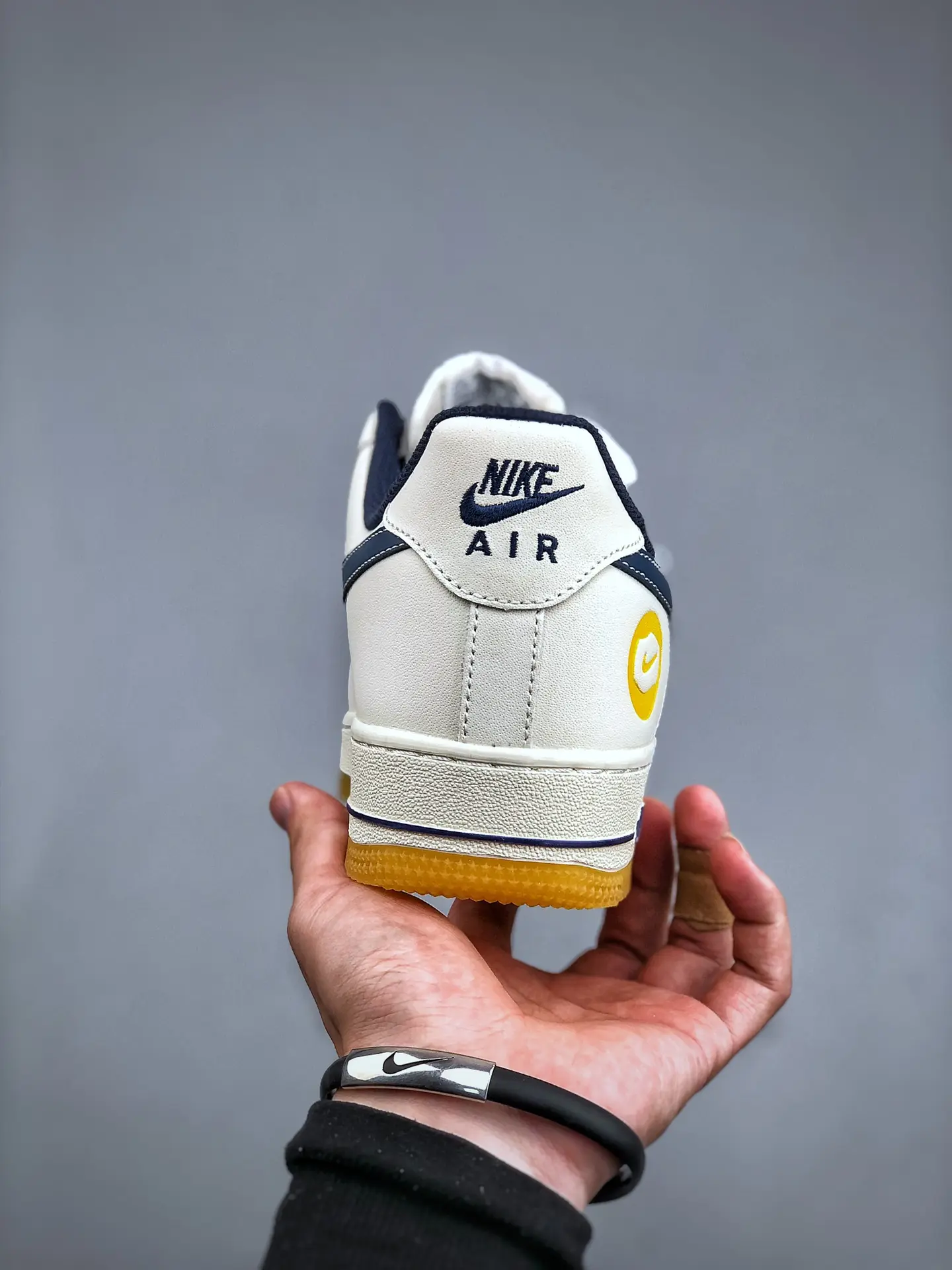 Nike Air Force 1 07 LV8 Michigan Replica: White/Midnight Navy-Sail | YtaYta