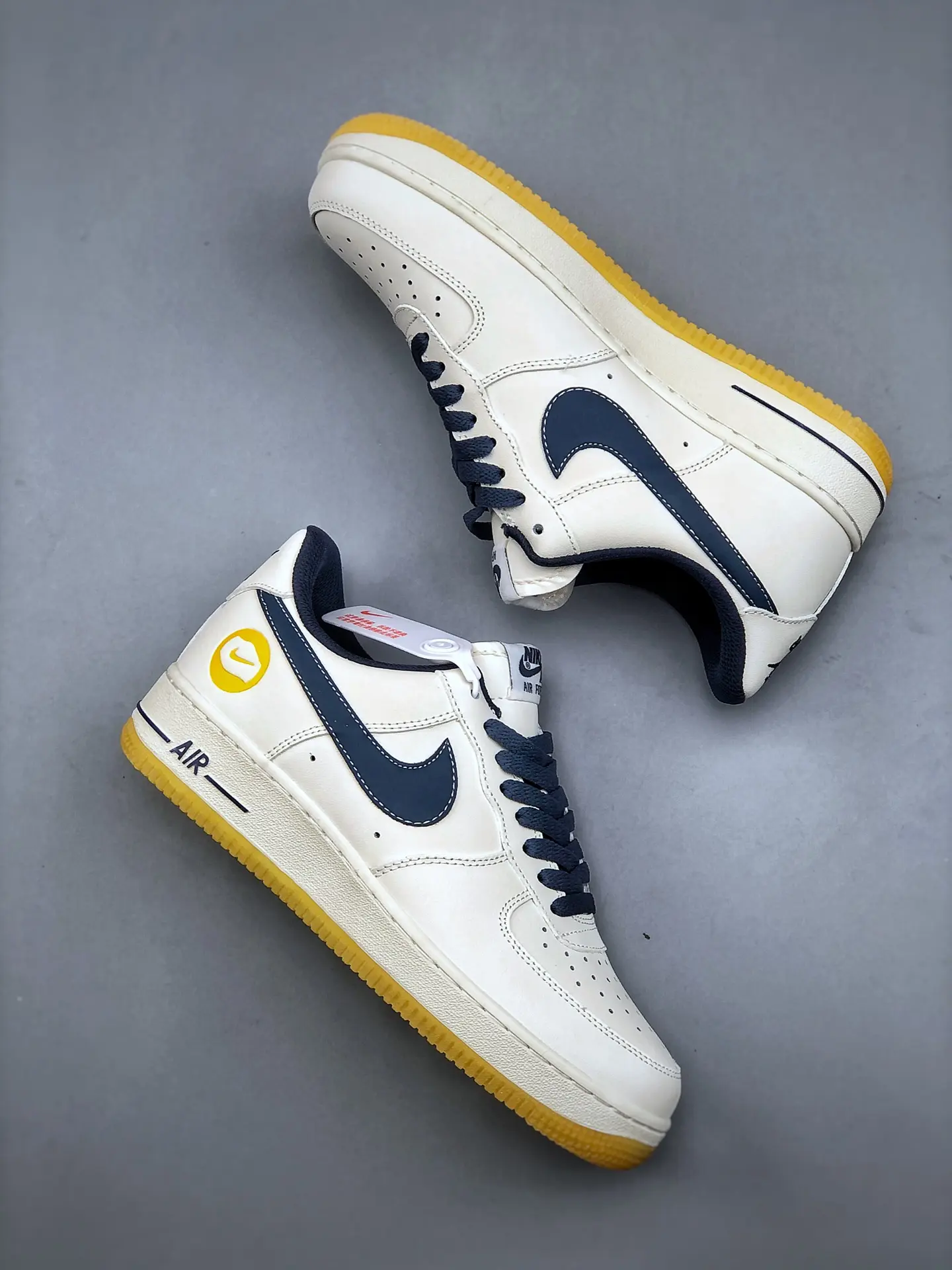 Nike Air Force 1 07 LV8 Michigan Replica: White/Midnight Navy-Sail | YtaYta