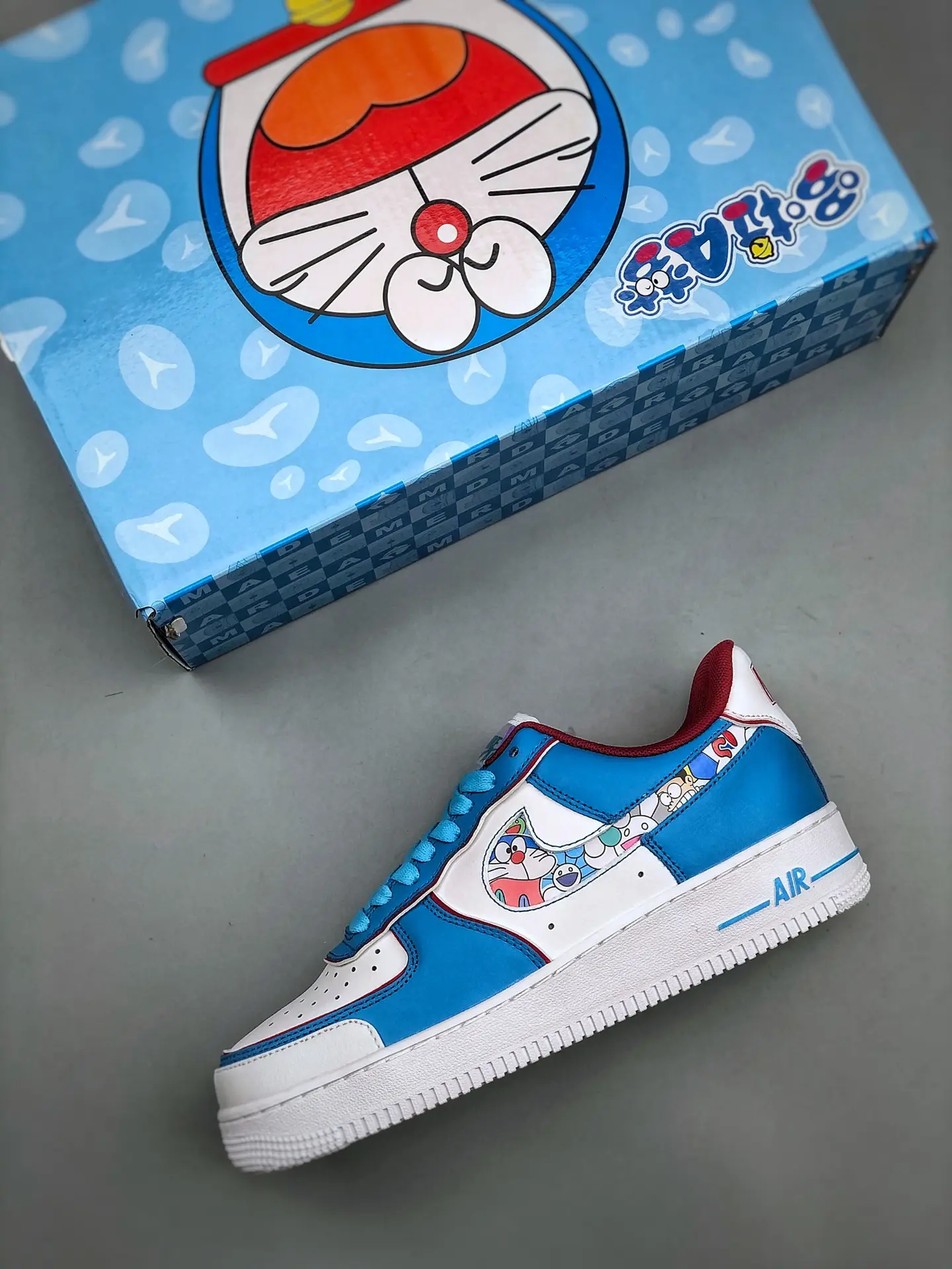 Replica Nike Air Force 1 Low Snakeskin Lakers & Doraemon Custom Sneakers | YtaYta