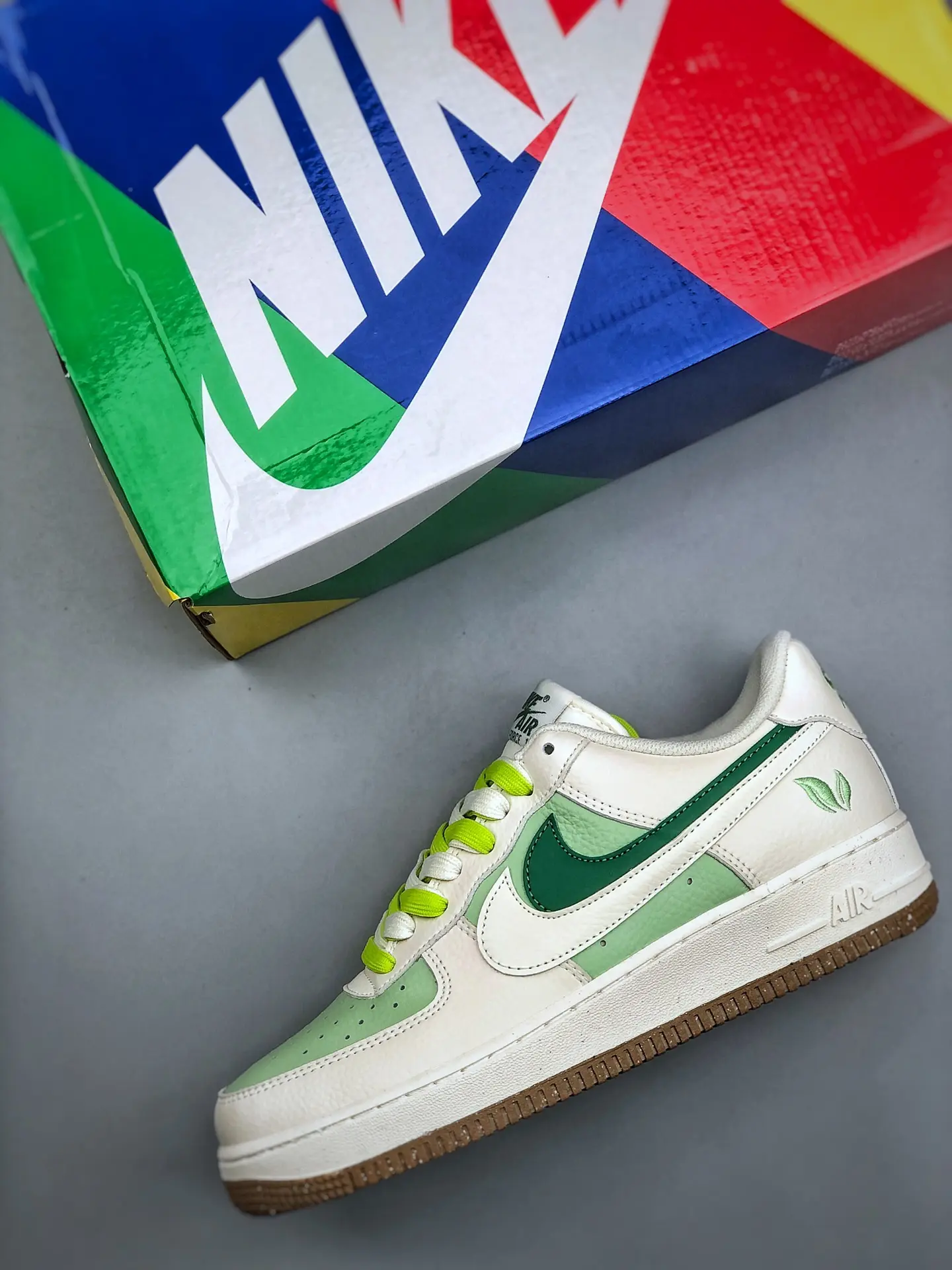 Nike Air Force 1 '07 Low Replica in Rice White and Grass Green | YtaYta