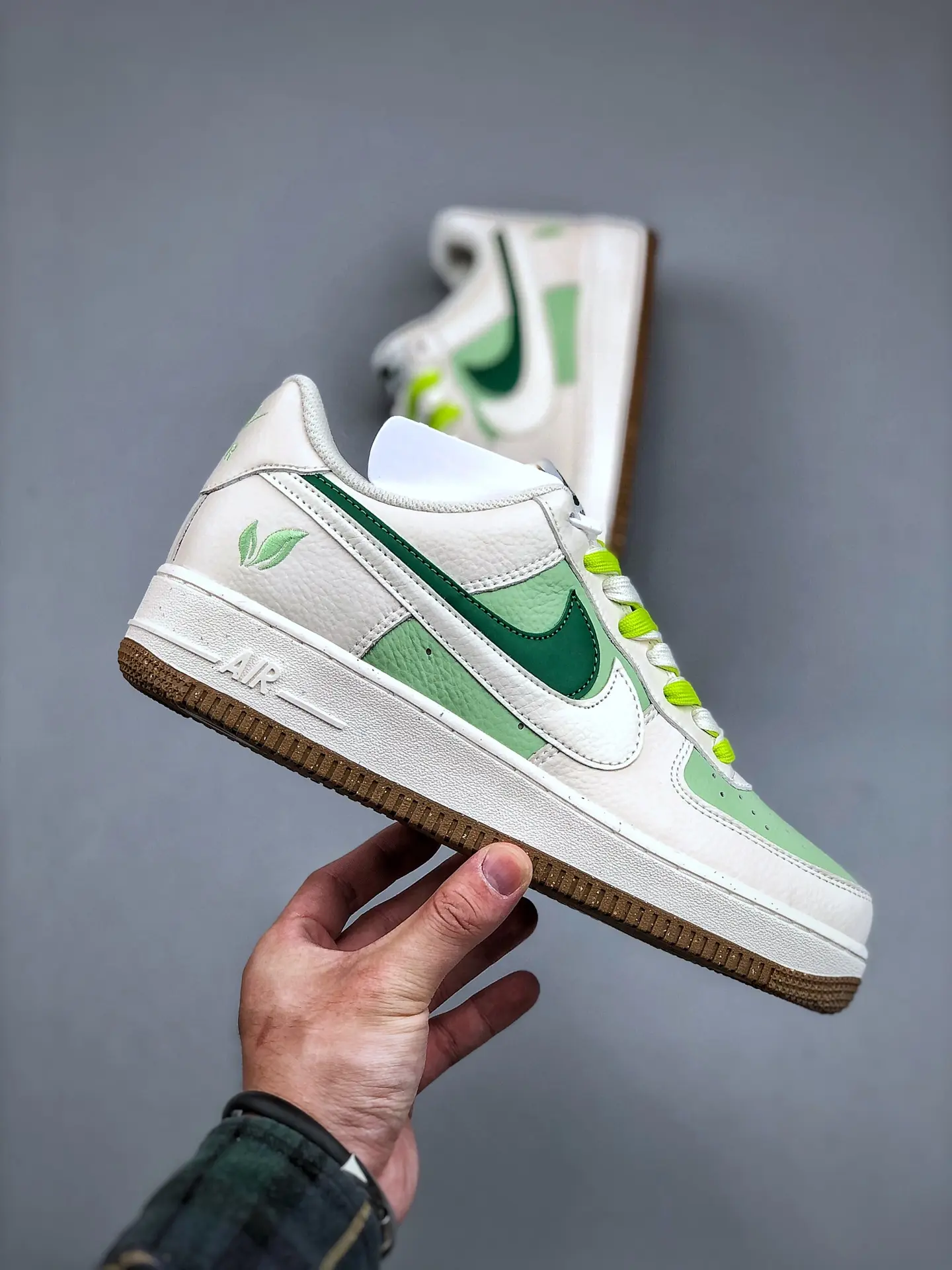 Nike Air Force 1 '07 Low Replica in Rice White and Grass Green | YtaYta