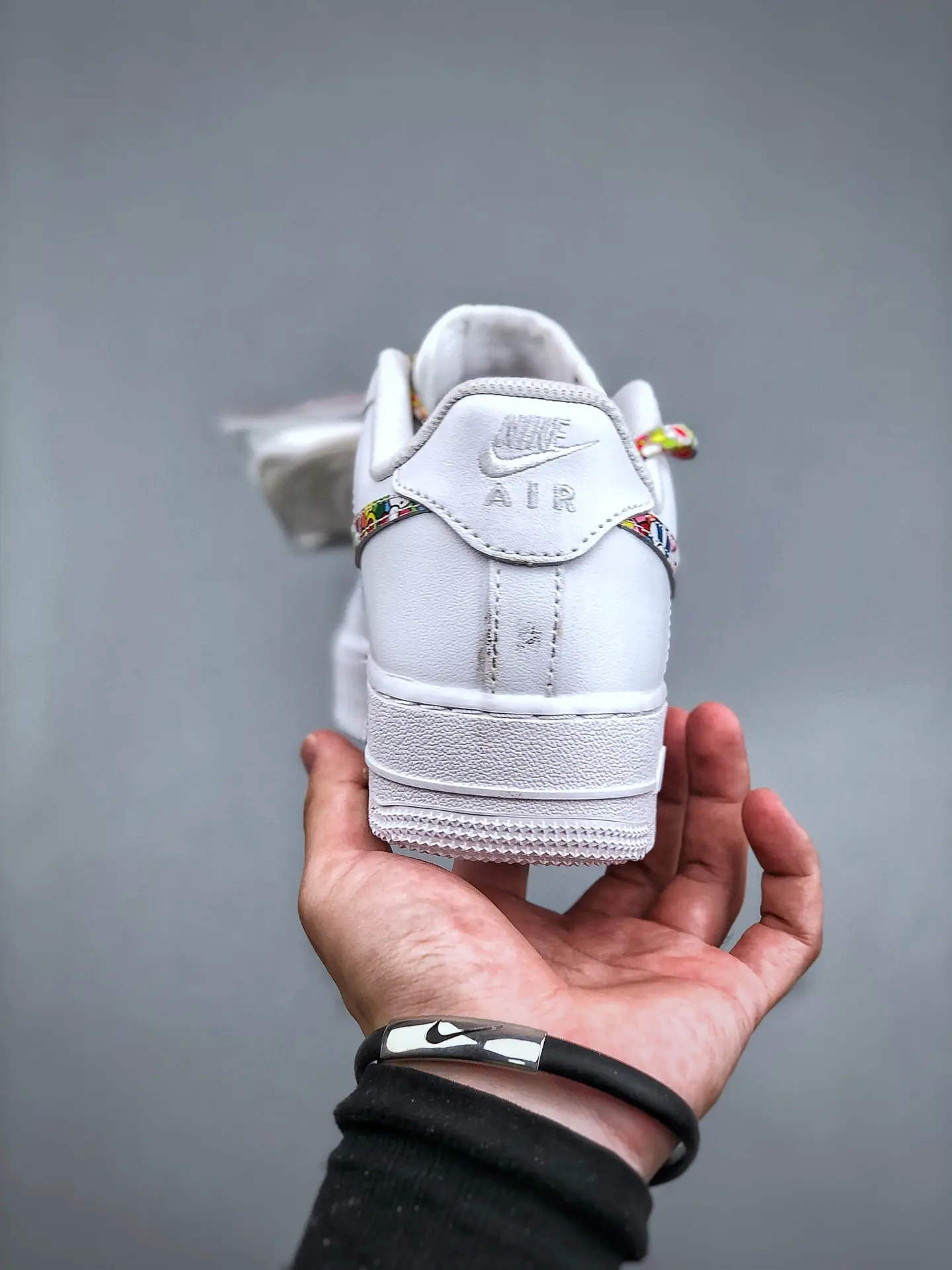 Custom Takashi Murakami Air Force 1 Sneakers: White Multi Color Replica | YtaYta