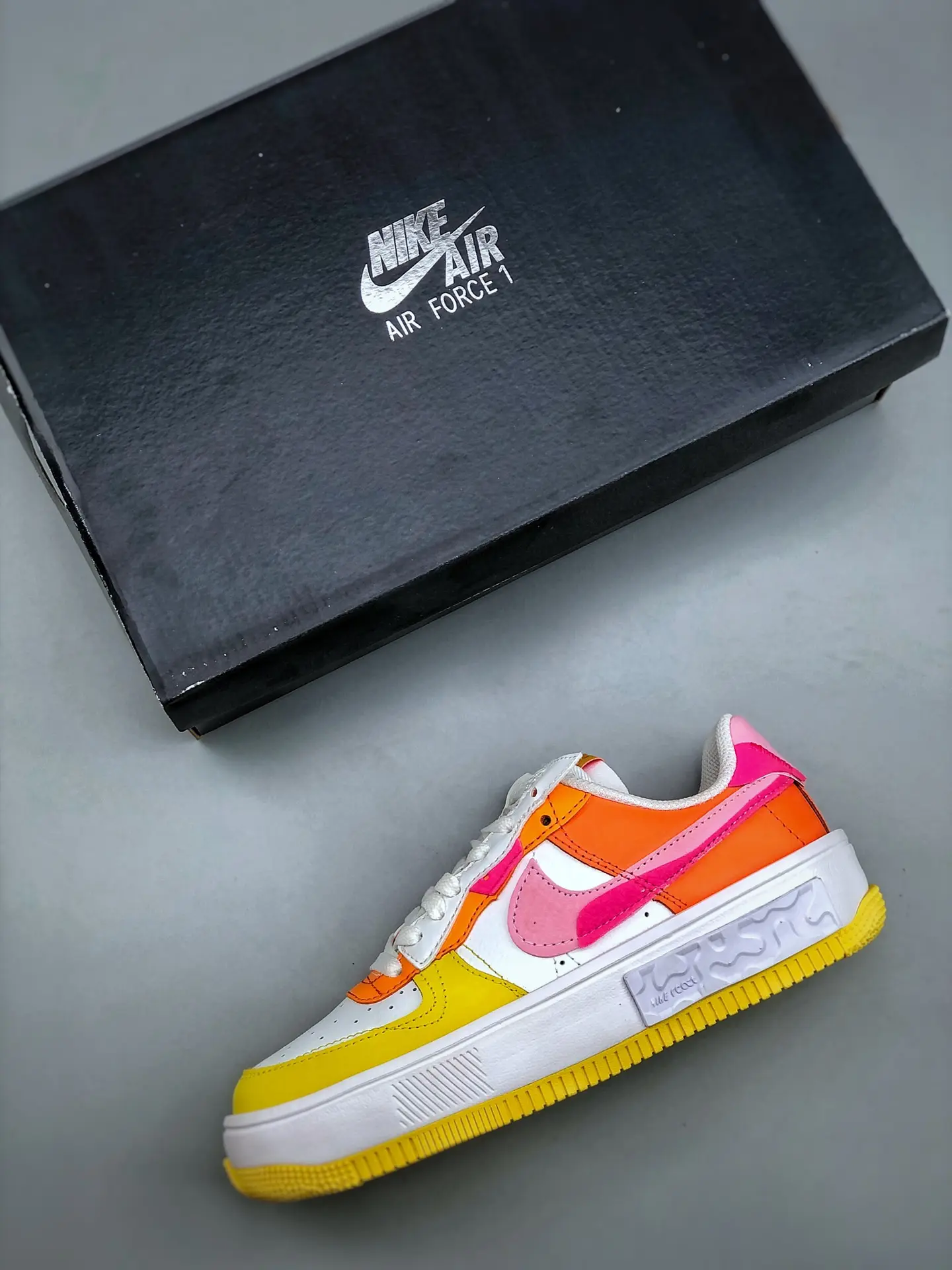 Hand Customized Nike Air Force 1 Fontanka Pink/Yellow Replica | YtaYta