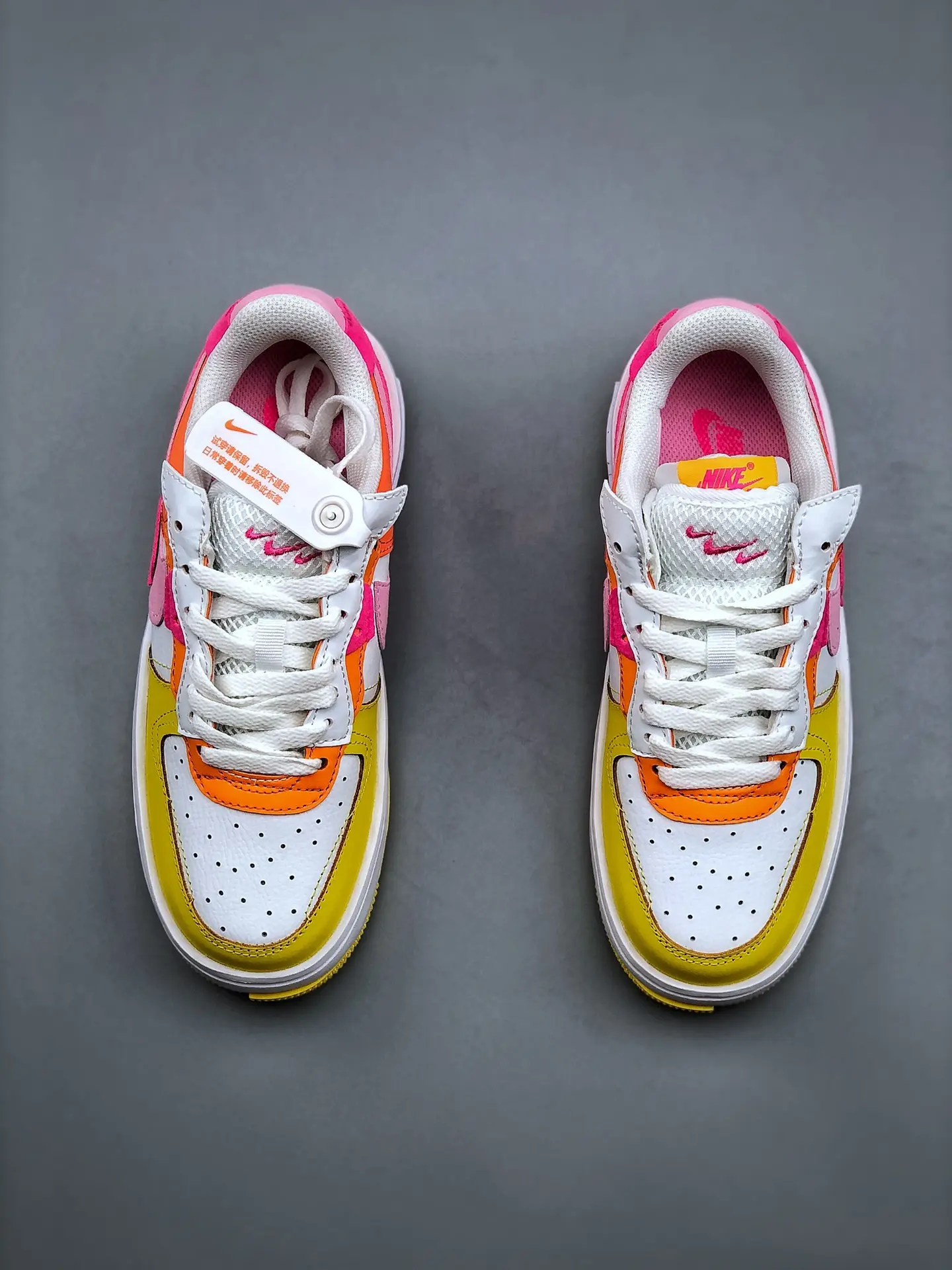 Hand Customized Nike Air Force 1 Fontanka Pink/Yellow Replica | YtaYta