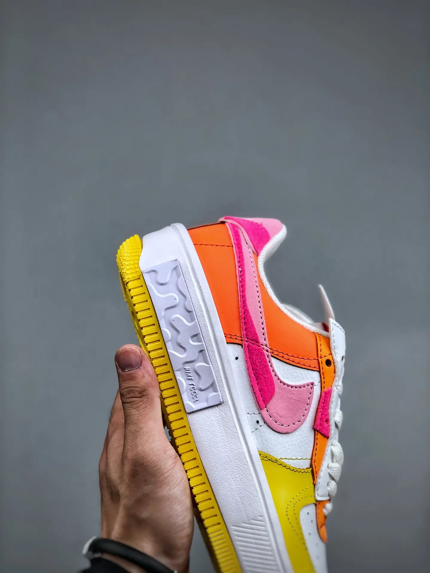 Hand Customized Nike Air Force 1 Fontanka Pink/Yellow Replica | YtaYta