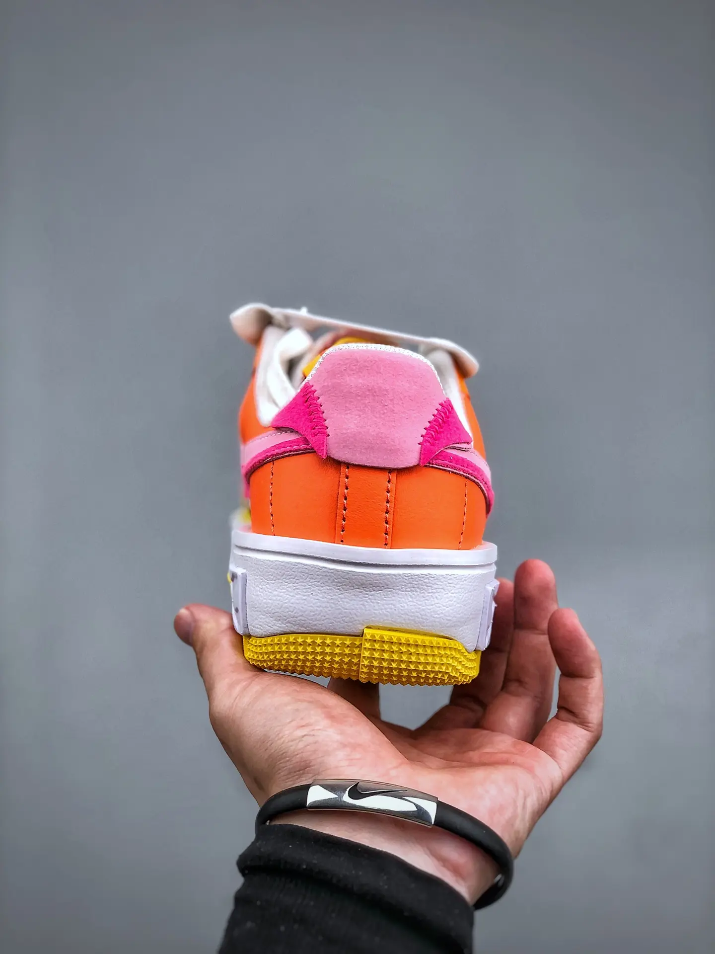 Hand Customized Nike Air Force 1 Fontanka Pink/Yellow Replica | YtaYta