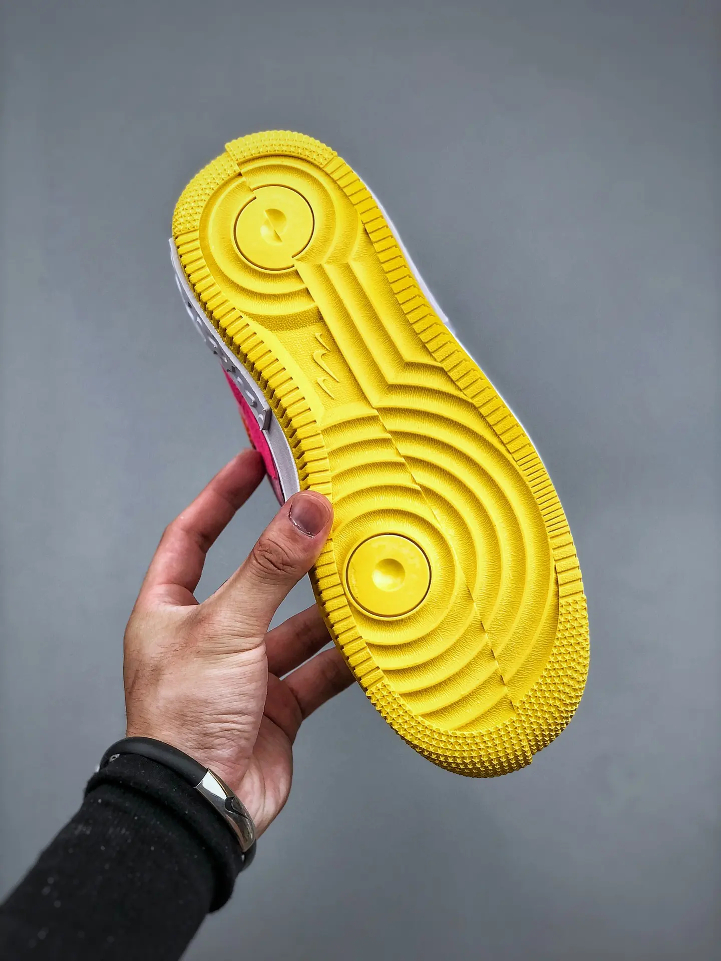 Hand Customized Nike Air Force 1 Fontanka Pink/Yellow Replica | YtaYta