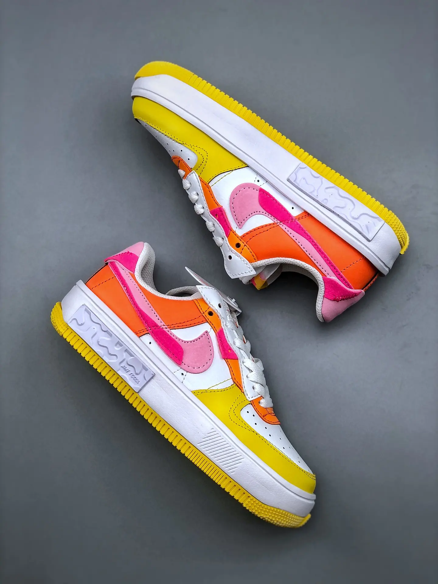 Hand Customized Nike Air Force 1 Fontanka Pink/Yellow Replica | YtaYta