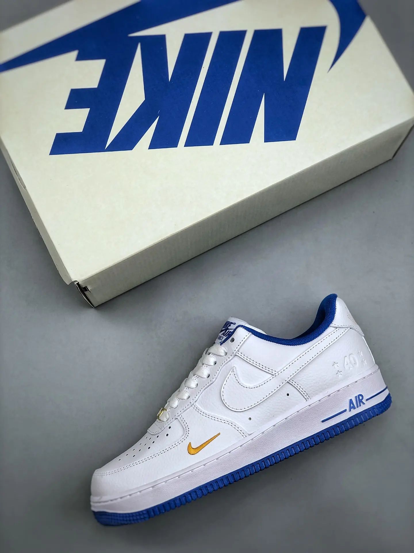 Nike Air Force 1 '07 Men's Shoes White-Royal Blue Replica Review | YtaYta